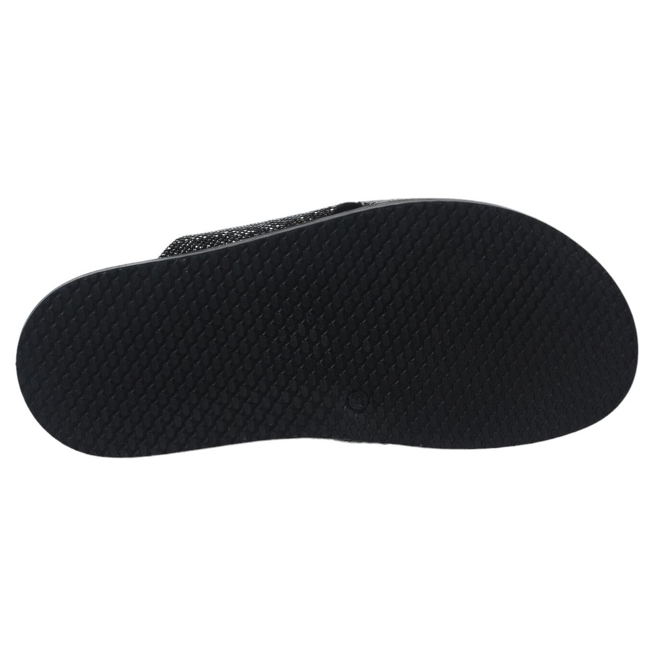 OLIVIA SHOES čierne šľapky s kamienkami