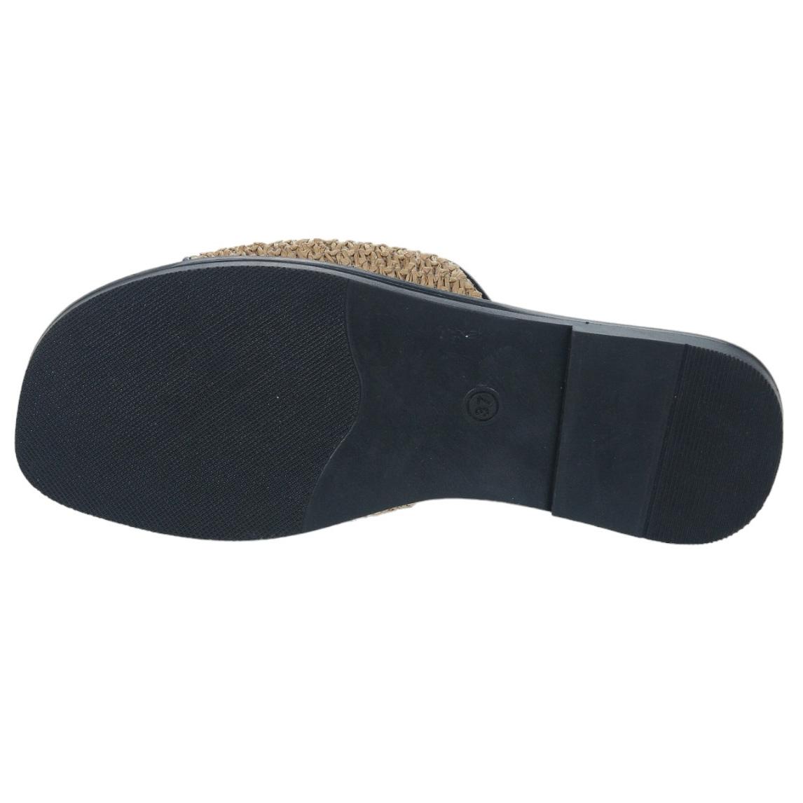OLIVIA SHOES letné čierne moderné šľapky s ozdobou