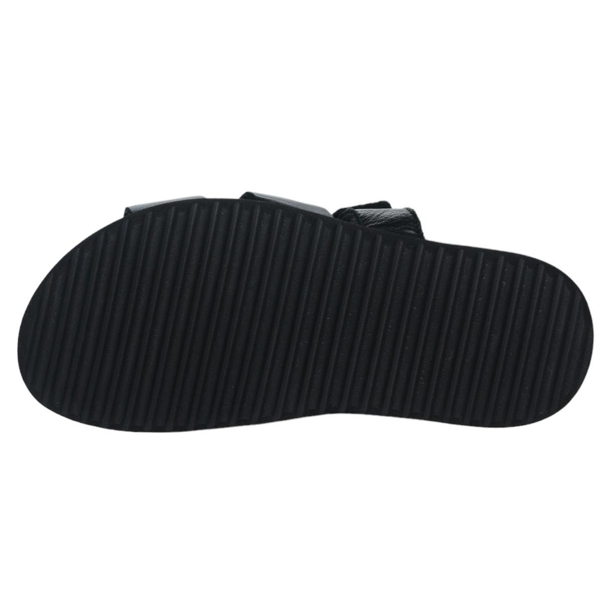 OLIVIA SHOES čierne moderné šľapky na suchý zips