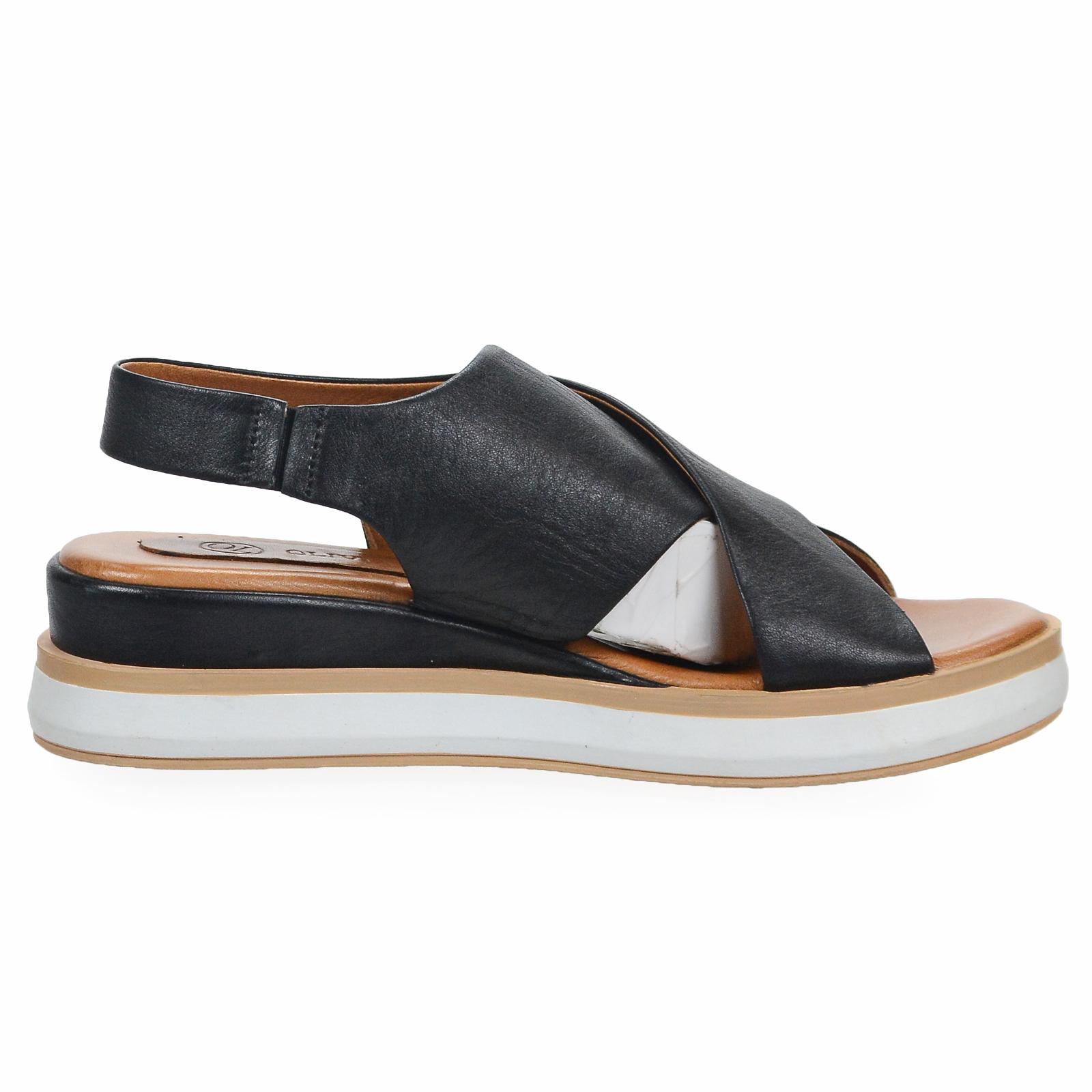 OLIVIA SHOES čierne pohodlné sandlále