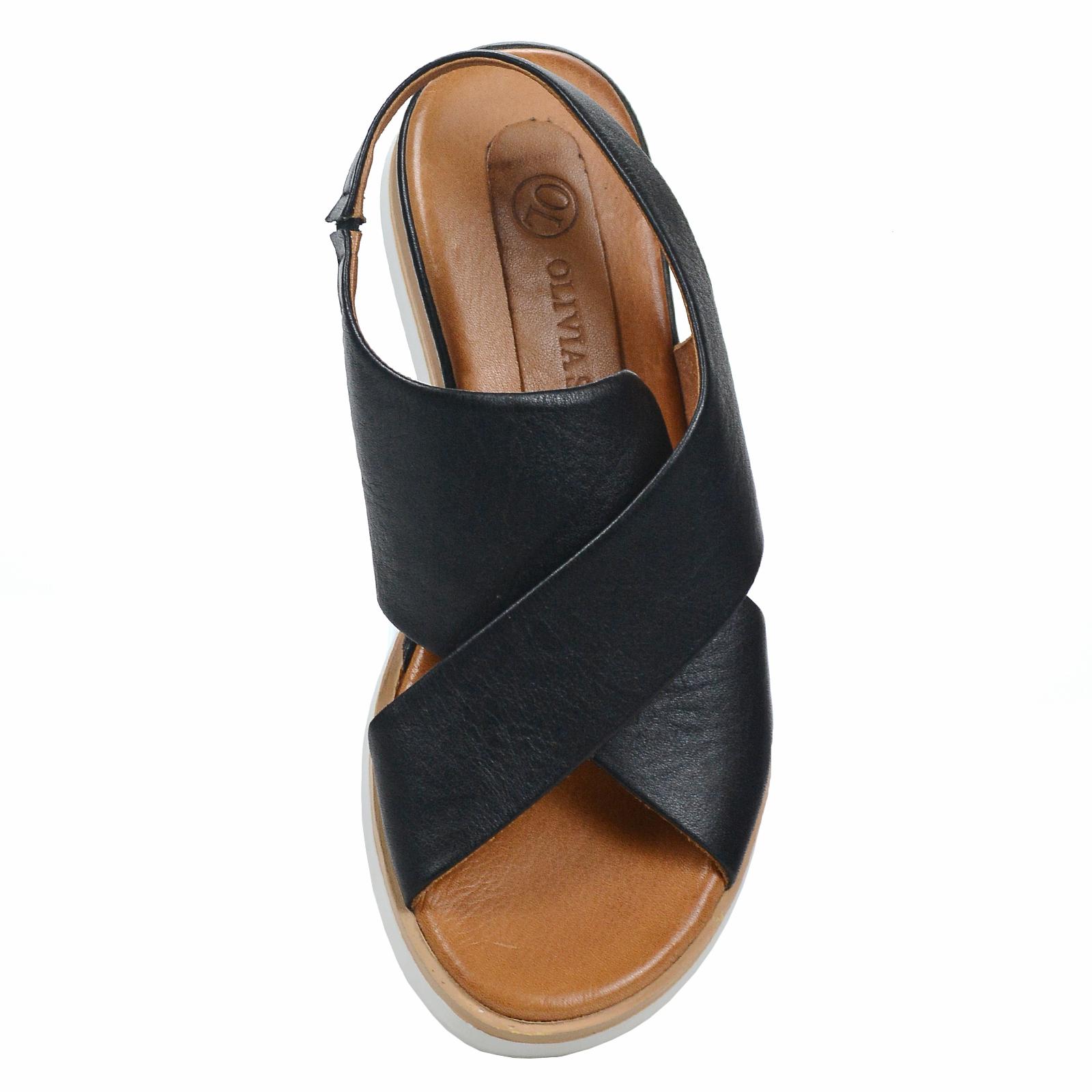OLIVIA SHOES čierne pohodlné sandlále