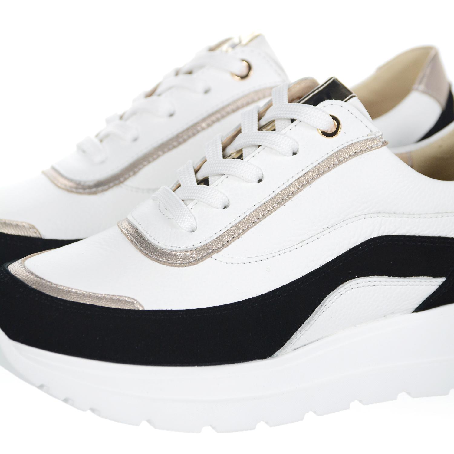 OLIVIA SHOES POHODLNÉ BIELO-ČIERNE TENISKY