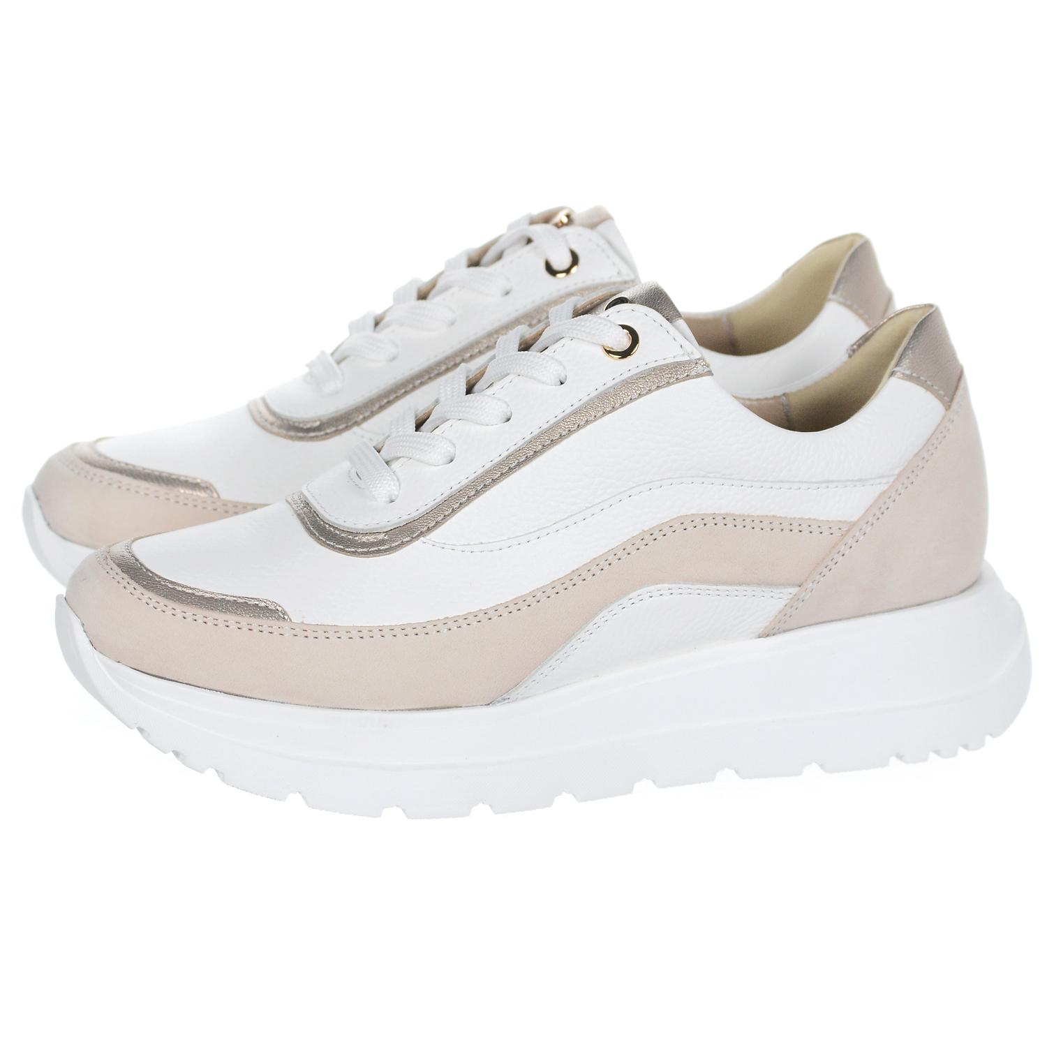 OLIVIA SHOES POHODLNÉ BIELE TENISKY SO ZLATÝMI DETAILAMI 