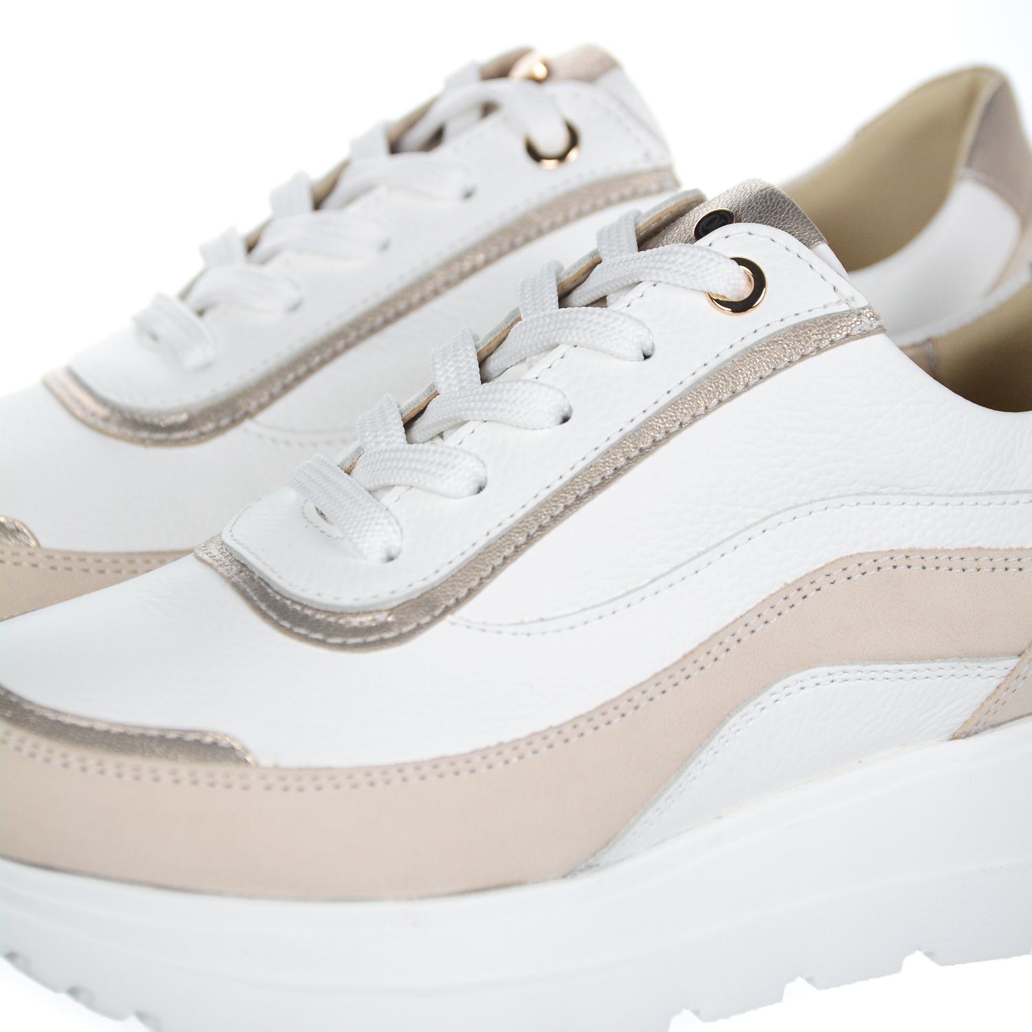 OLIVIA SHOES POHODLNÉ BIELE TENISKY SO ZLATÝMI DETAILAMI 