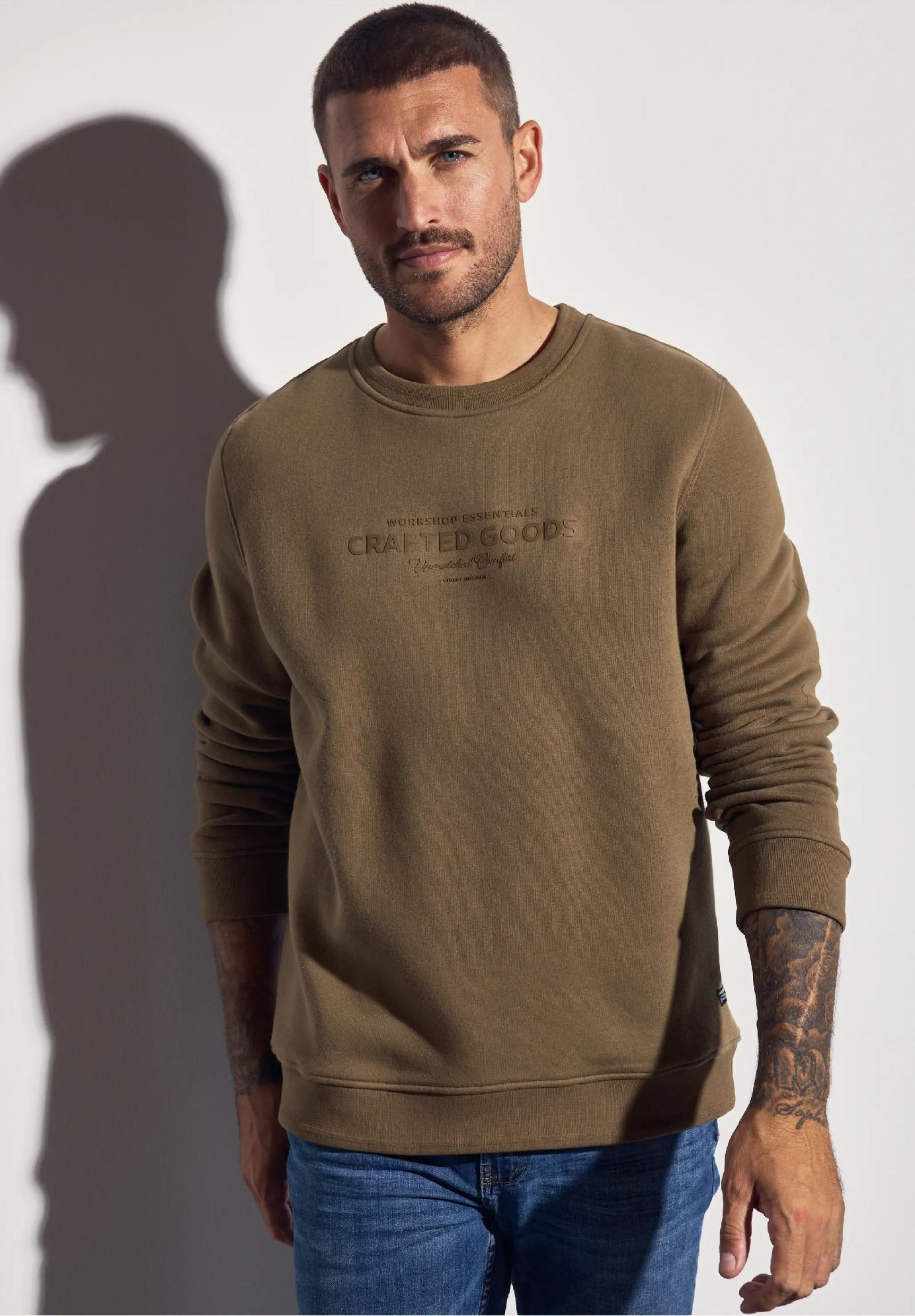 Street One MEN mikina s mäkkou potlačou, hne