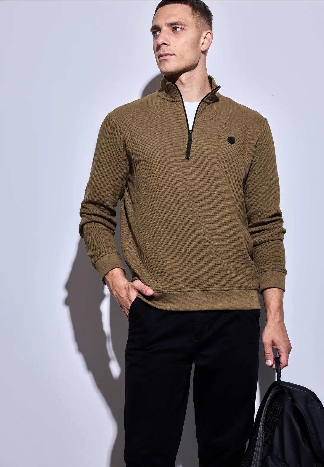 Street One MEN štruktúrovaný sveter s rolákom