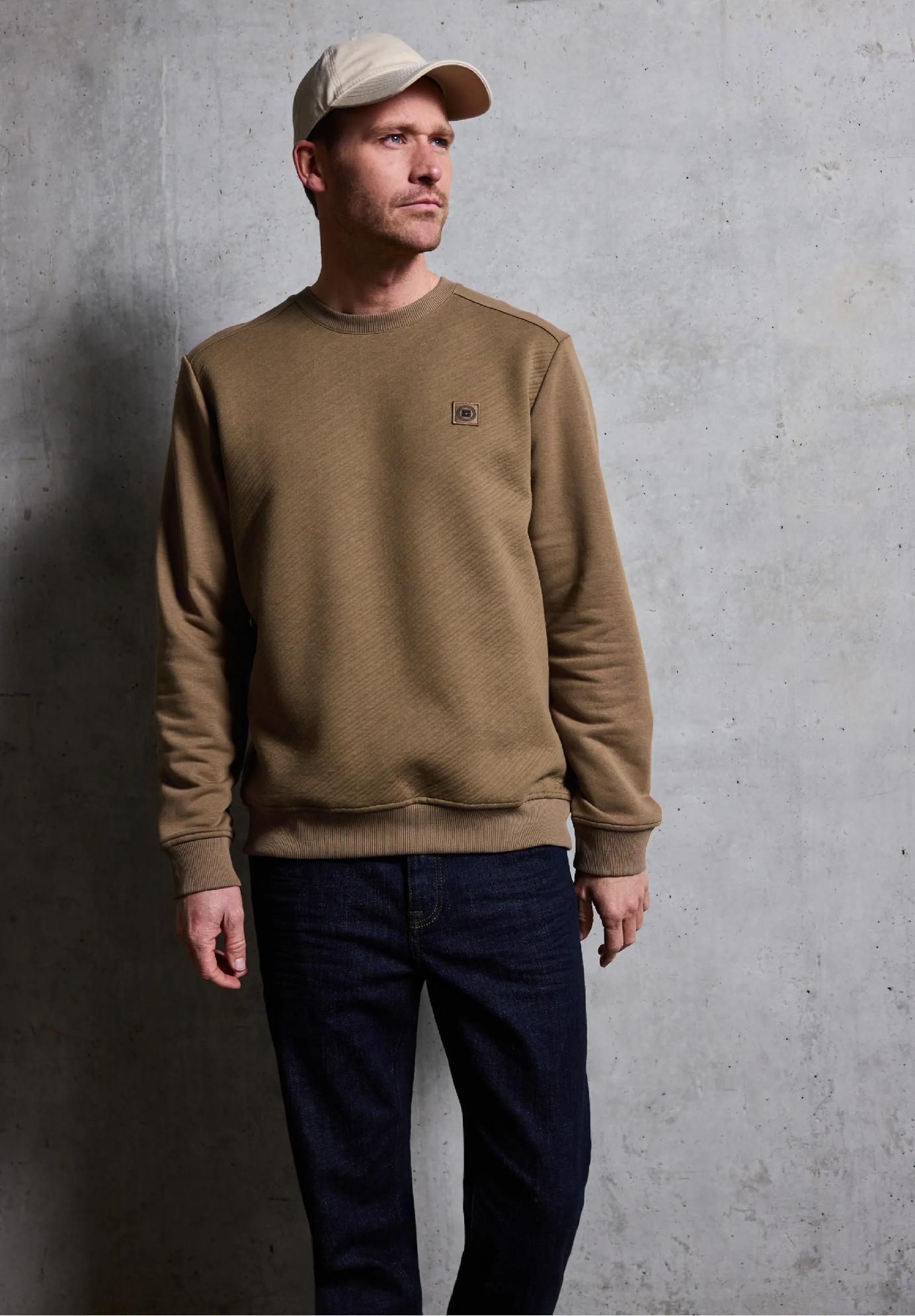 Street One MEN sveter s okrúhlym výstrihom a textúrou