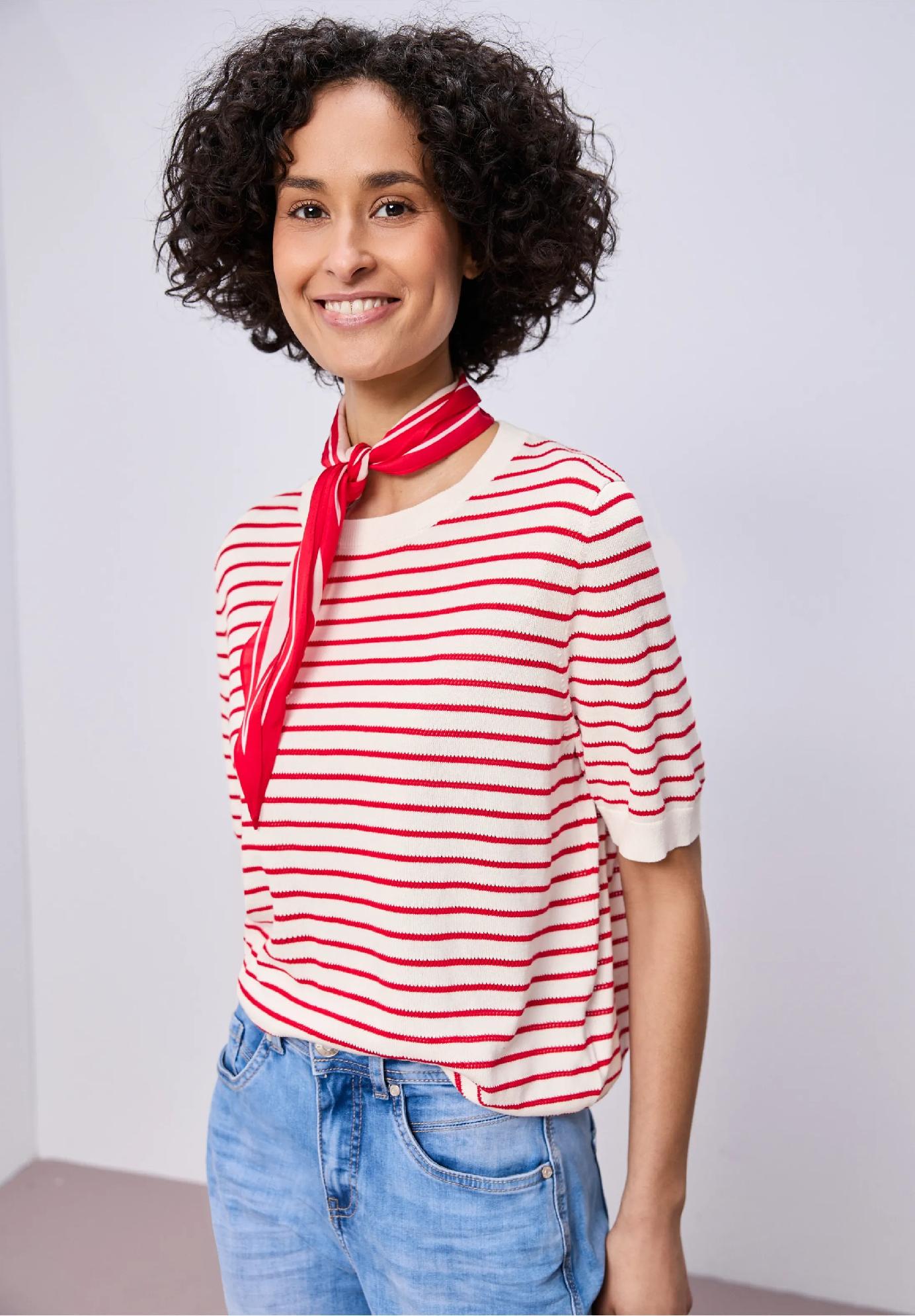 Street One sveter s krátkym rukávom a okrúhlym výstrihom