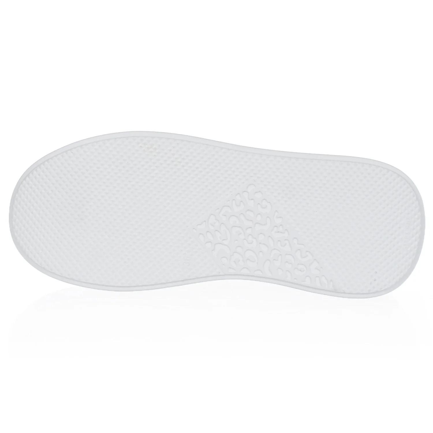 OLIVIA SHOES biele tenisky s čiernou pätou