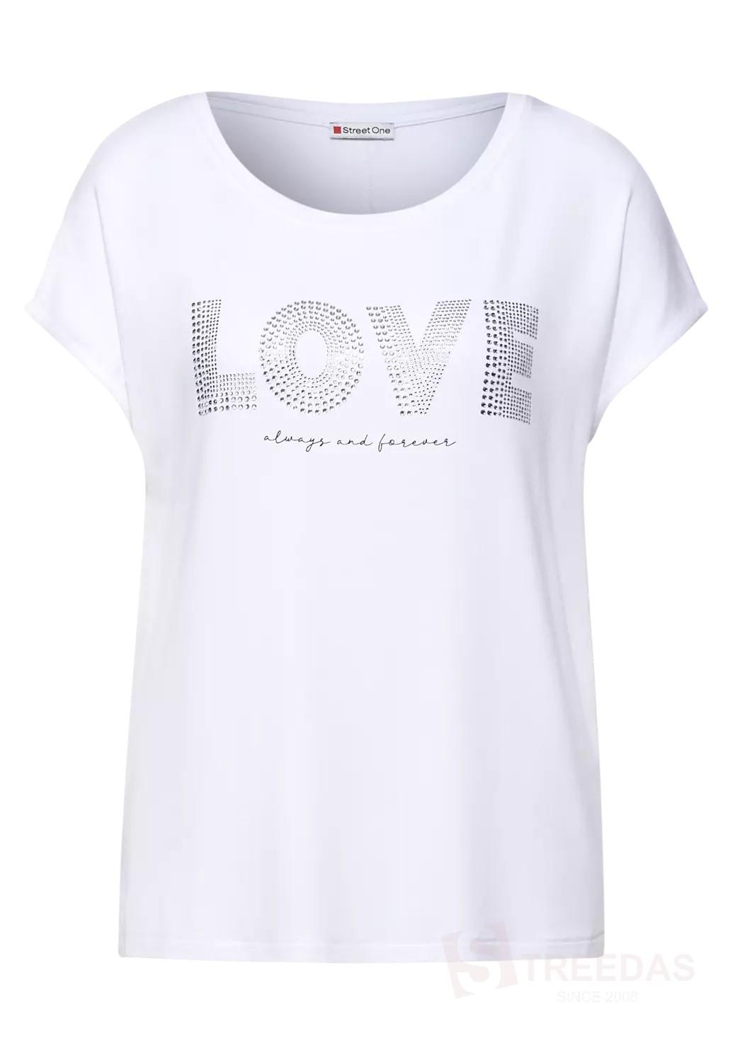 Street One tričko s nápisom LOVE, biele