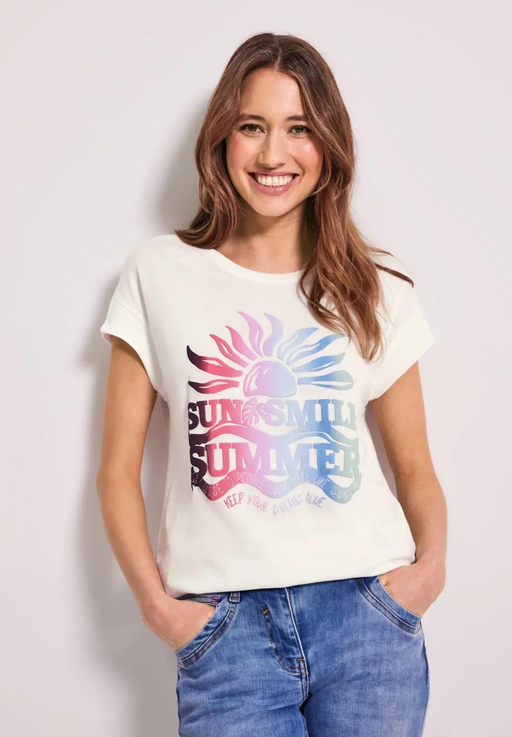 CECIL tričko s fototlačou, summer, van