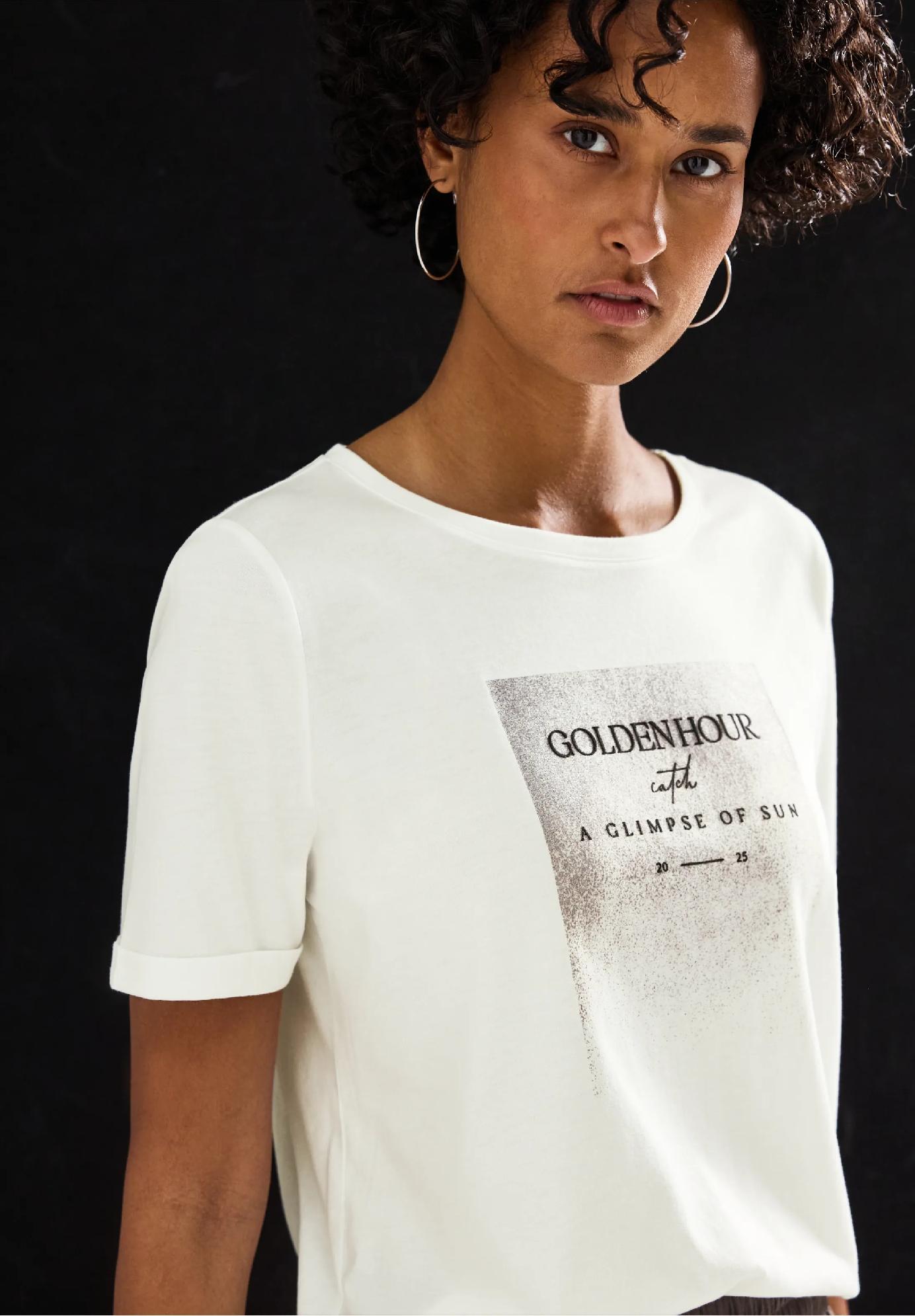 Street One tričko s trblietavou potlačou, smo