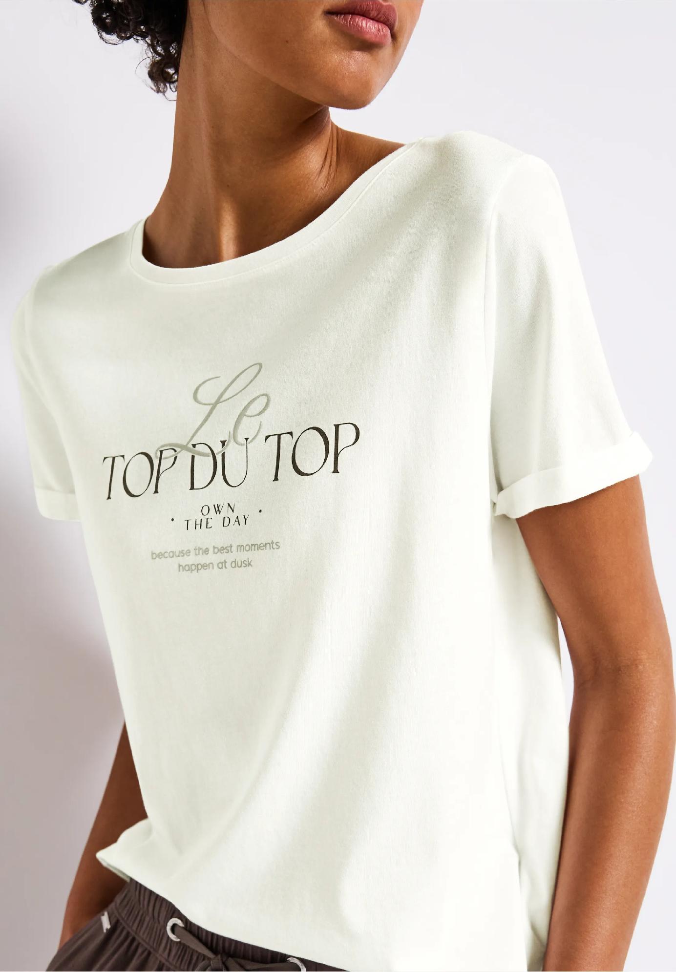 Street One tričko s vyhrnutým detailom, smo