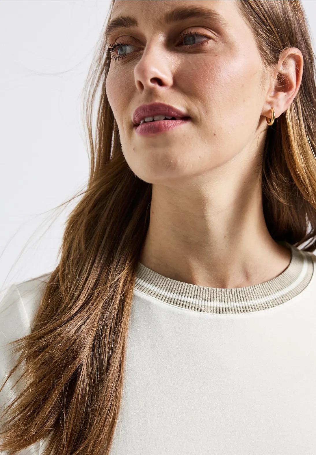 Street One tričko s rebrovaným detailom, smo