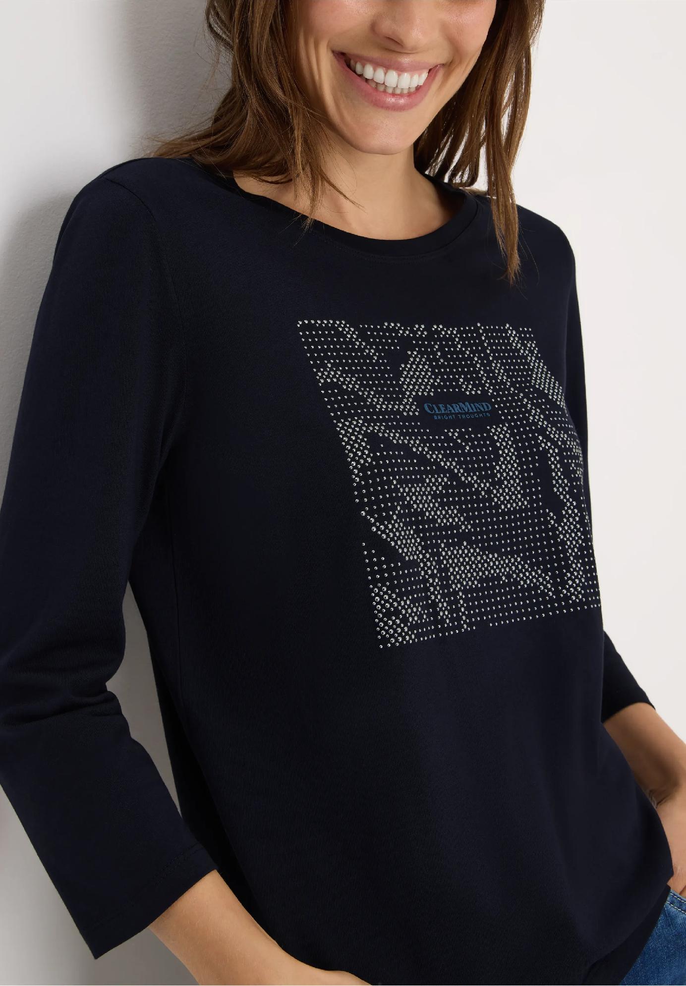 CECIL tričko s kamienkami, mod