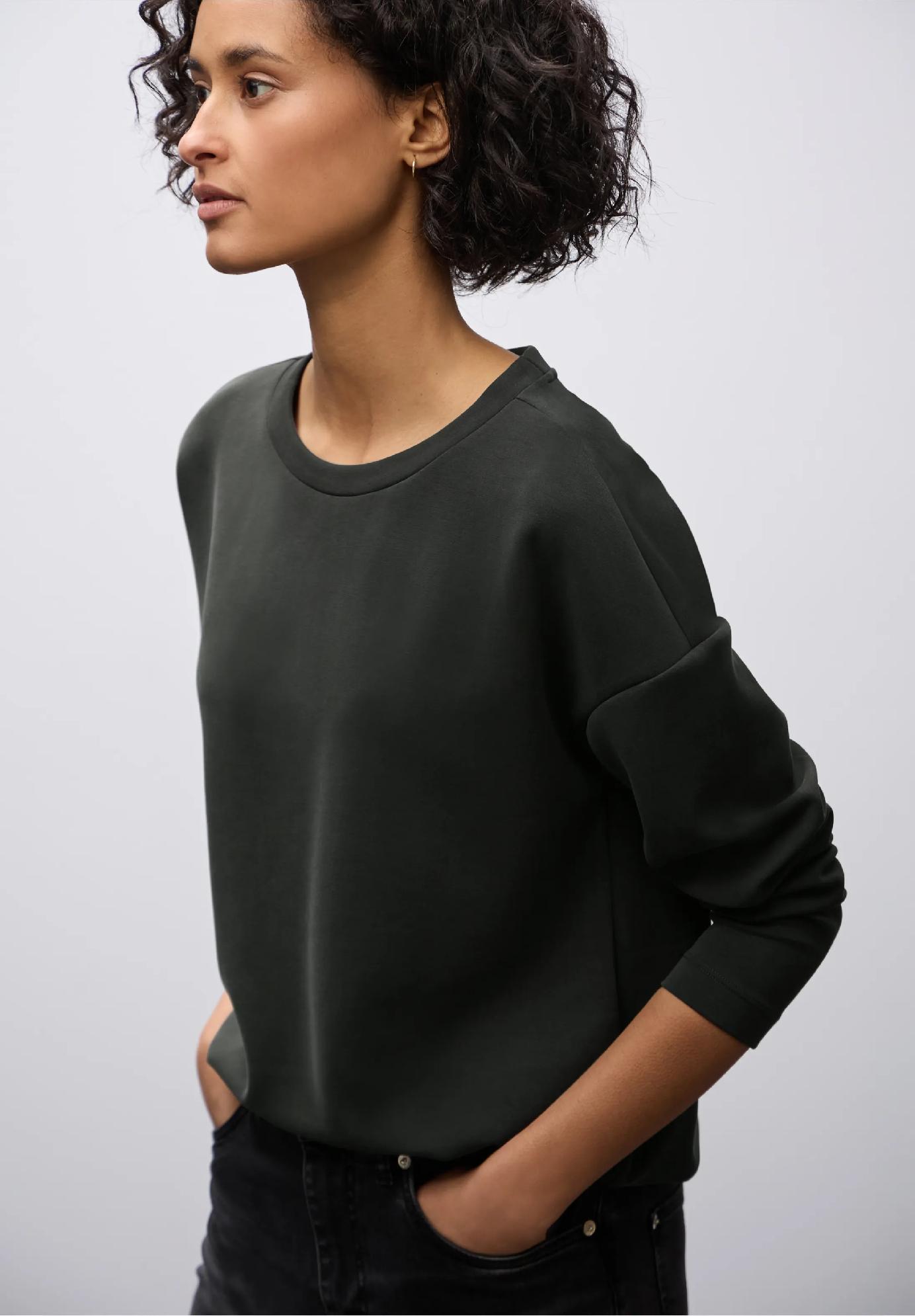 Street One tričko s hodvábnym vzhľadom a sťahovacou šnúrkou, hne