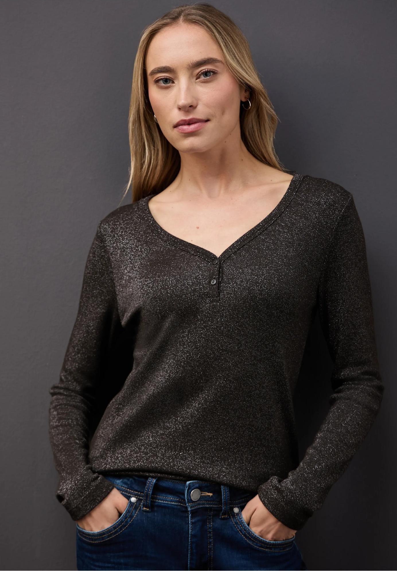 Street One trblietavé tričko s dlhým rukávom