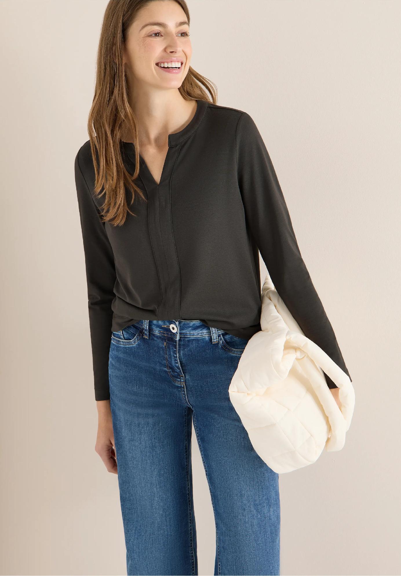 CECIL tričko v tunicovom štýle, kaki