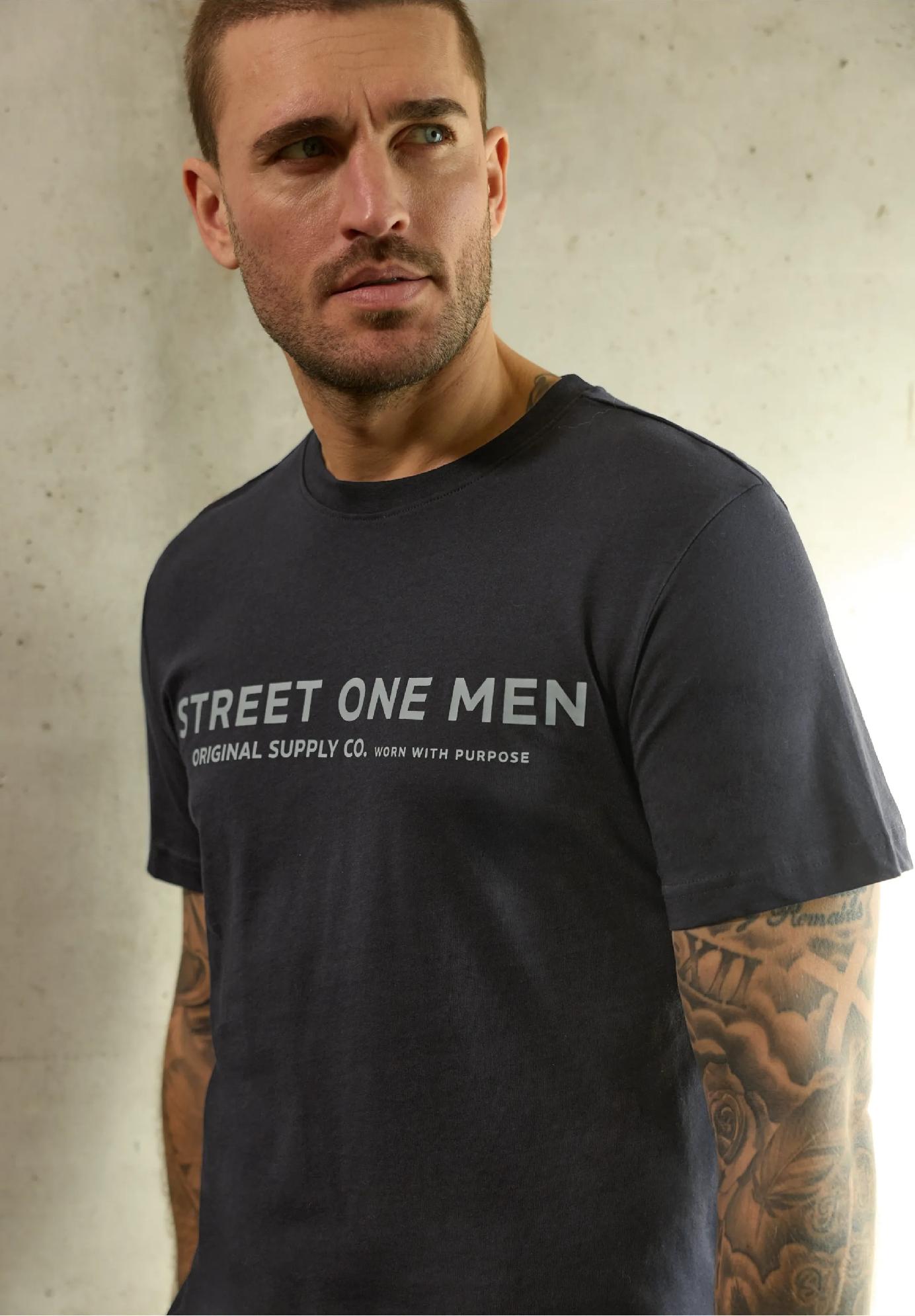 Street One MEN tričko s potlačou loga, čie