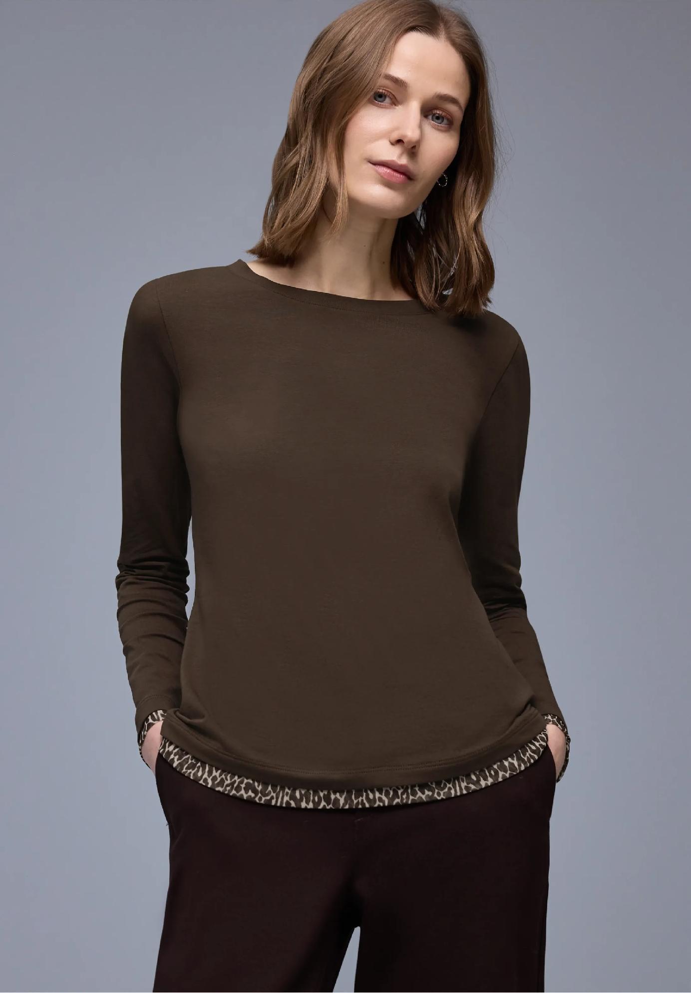 Street One tričko s leopardím detailom