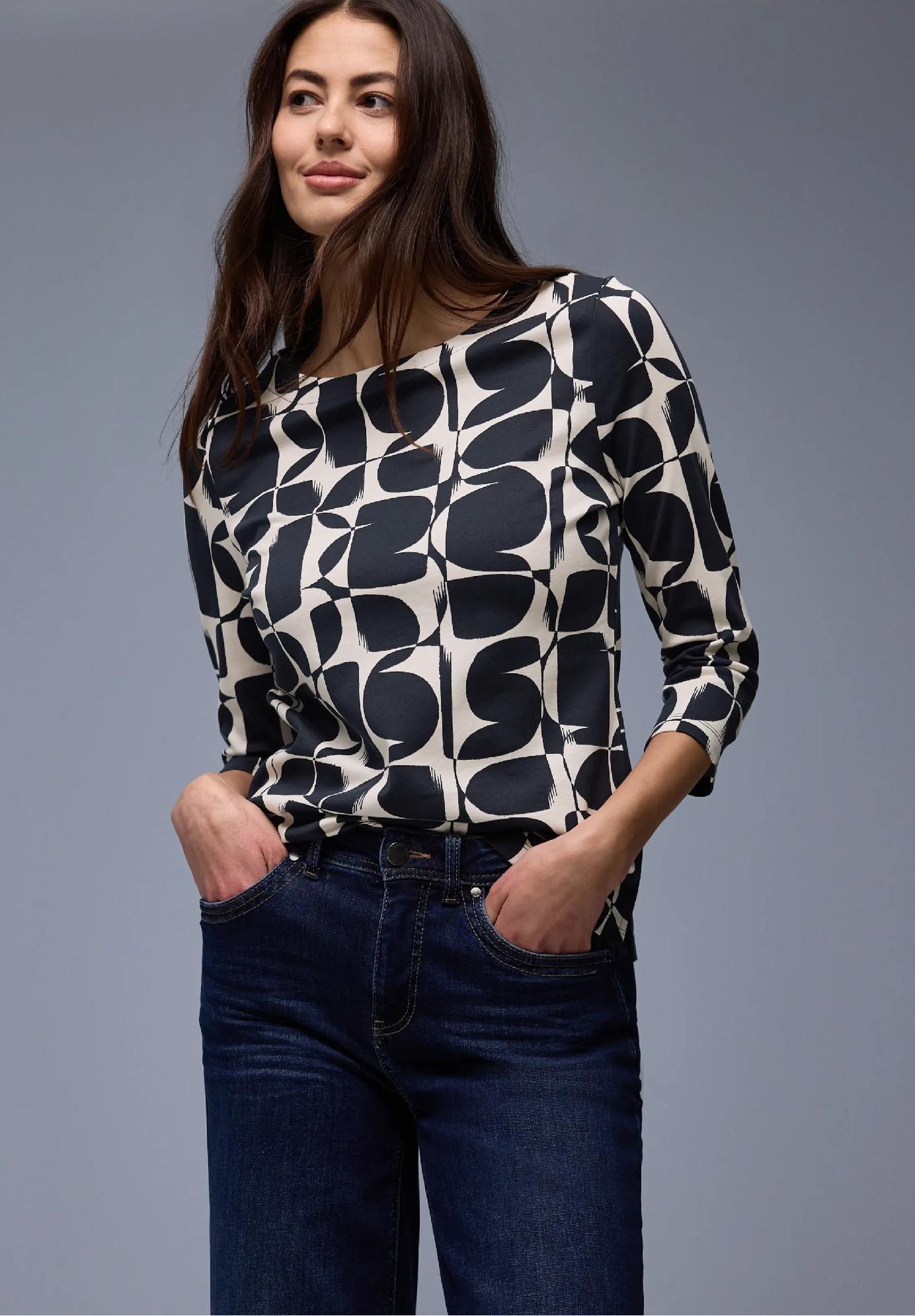 Street One vzorované tričko, mod