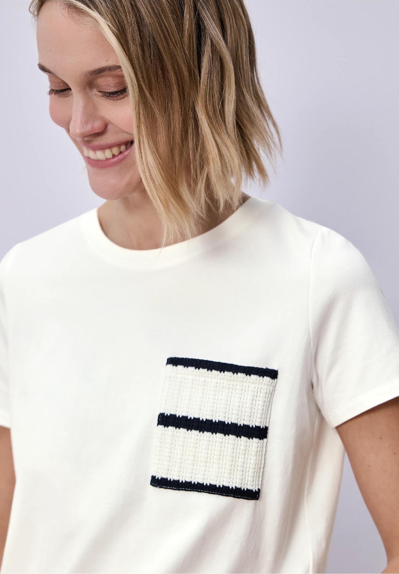 Street One tričko s krátkym rukávom a pruhovaným vreckom