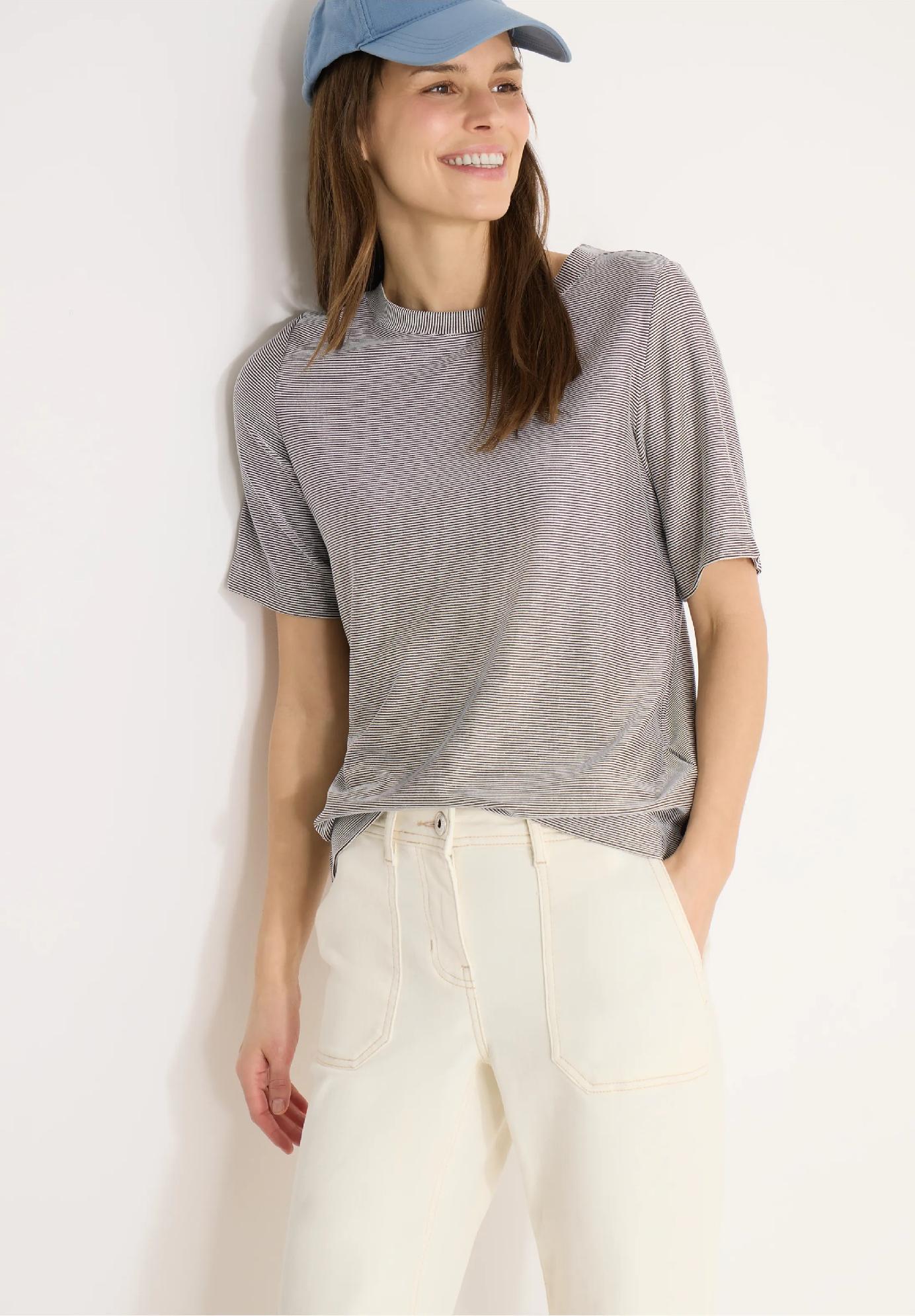 CECIL tričko s krátkym rukávom a jemnými pruhmi