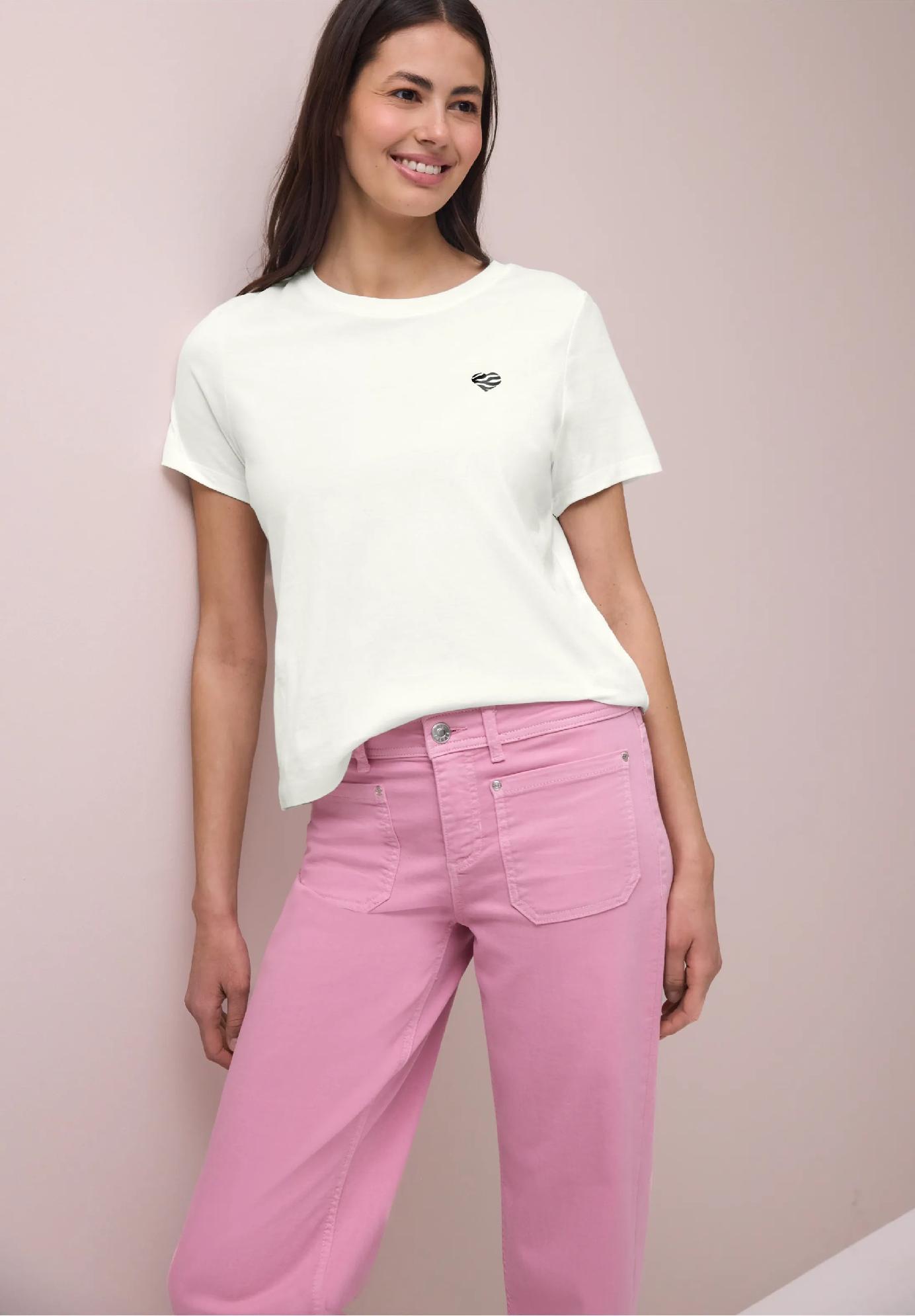 Street One tričko s okrúhlym výstrihom a detailom srdca, smo