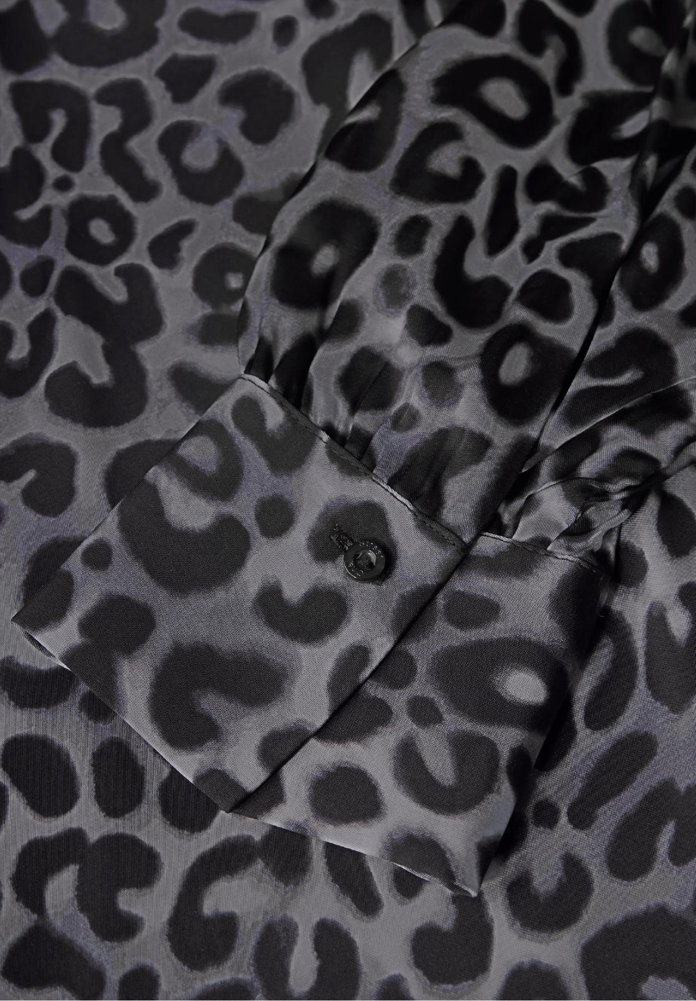 Street One midi šaty s leopardím vzorom, šed