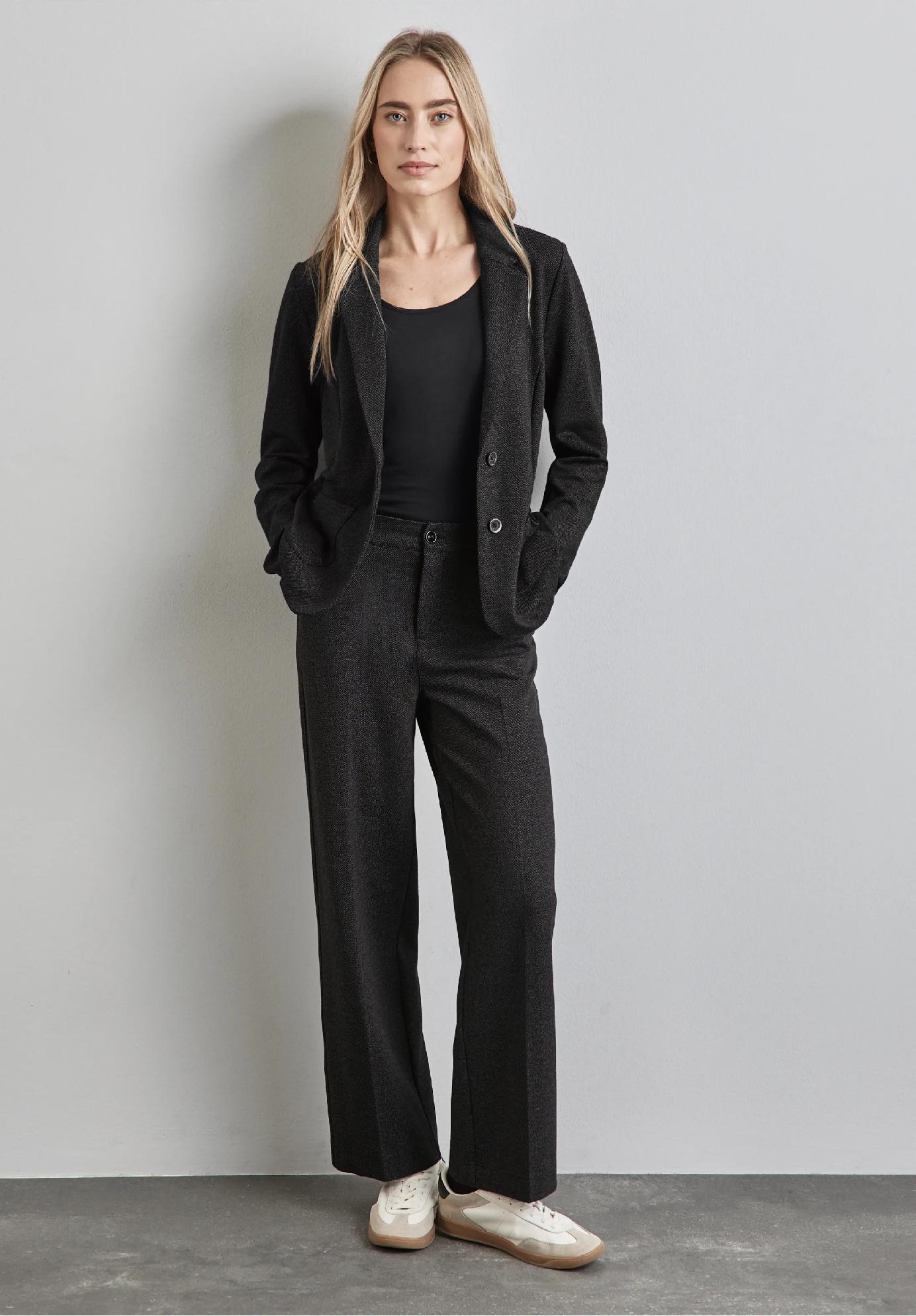 Street One blazer s melanžovým vzhľadom, čie