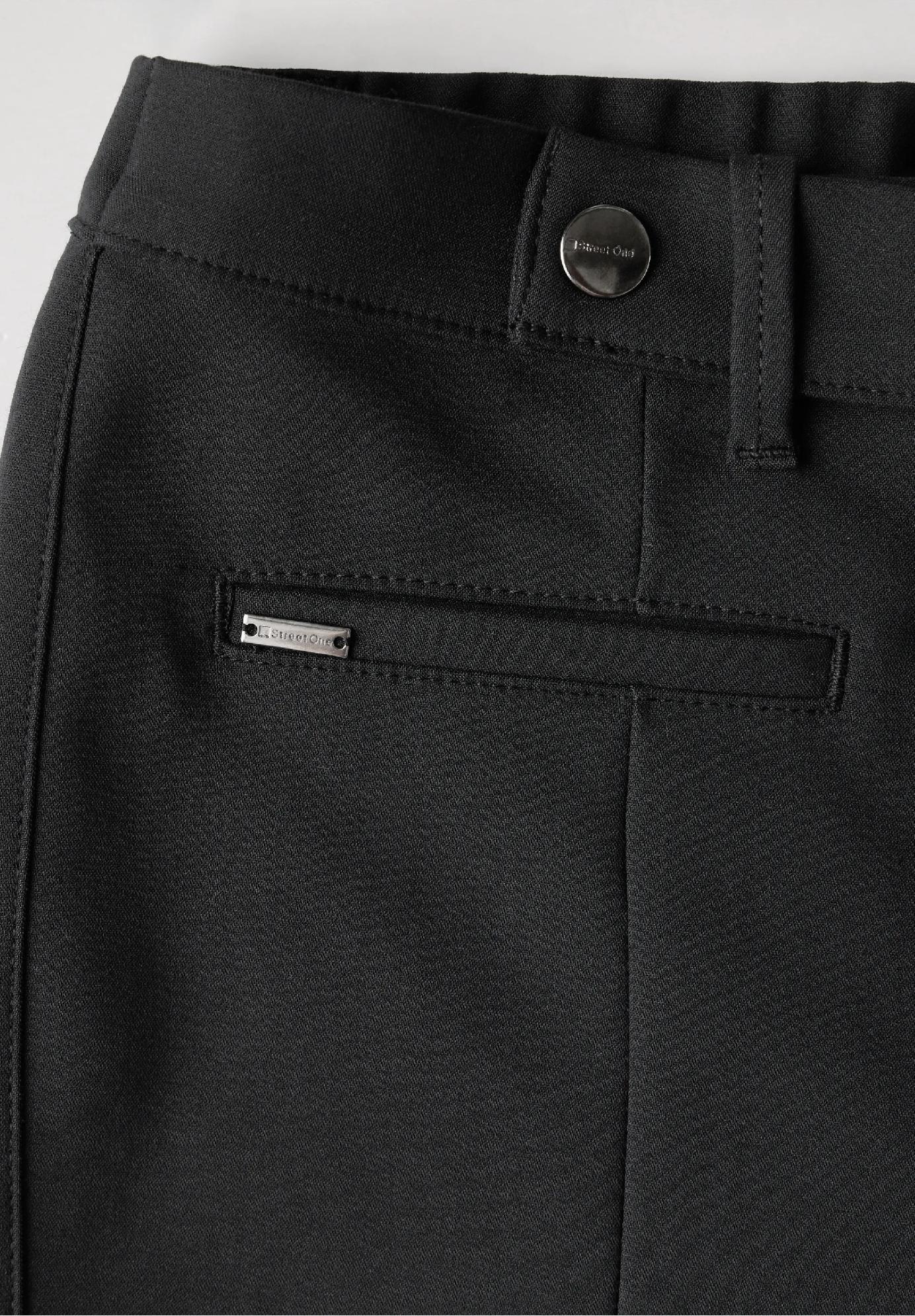Street One slim fit nohavice YORK, čier.
