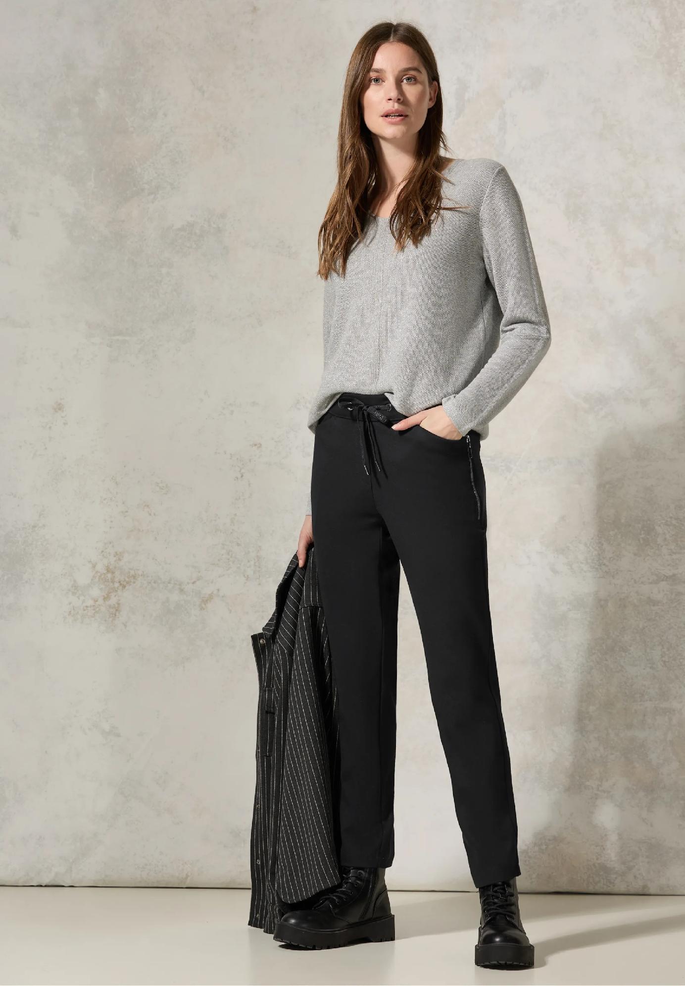 CECIL nohavice s detailmi na zips TRACEY, čie