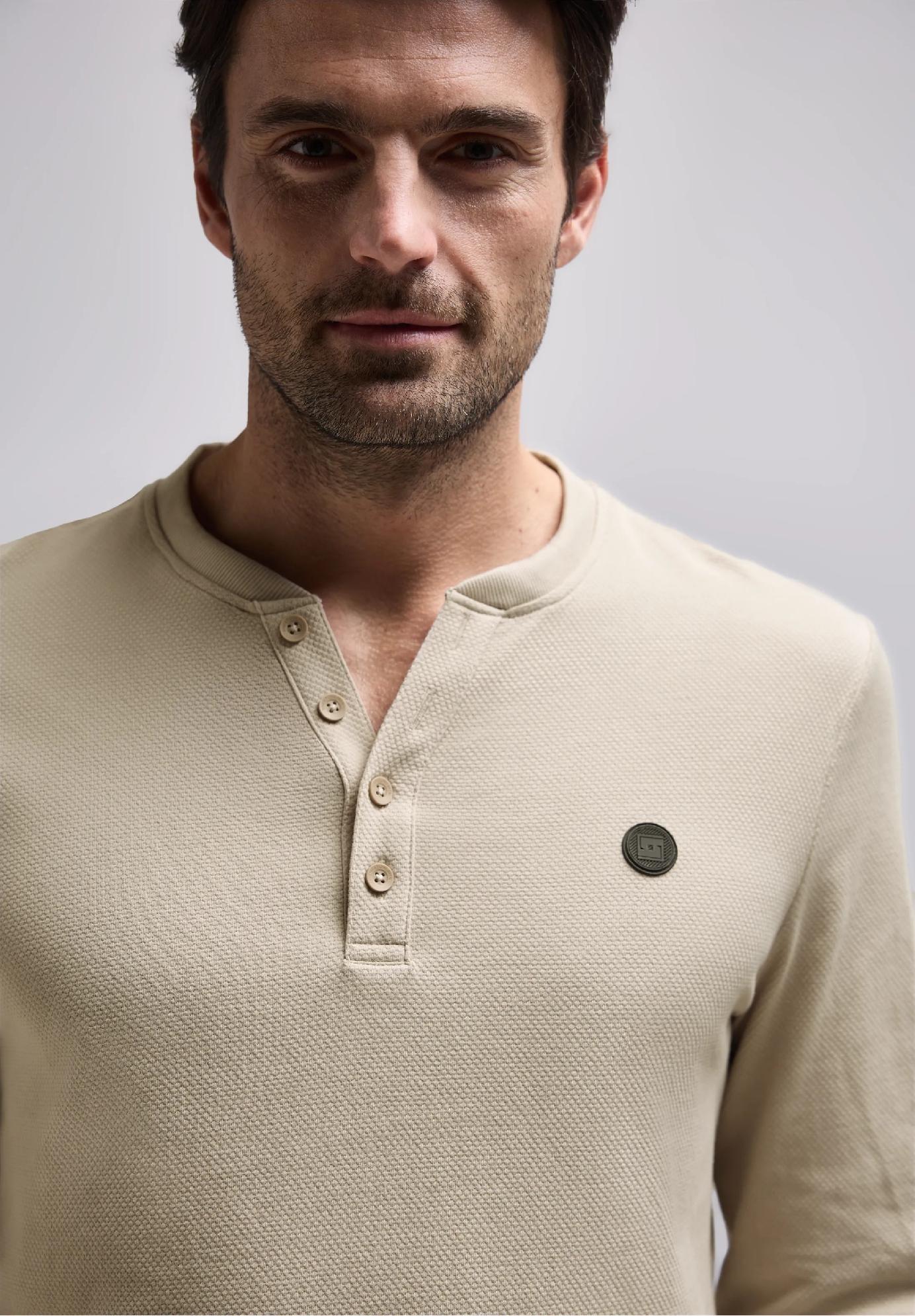 Street One MEN Henley tričko, bež