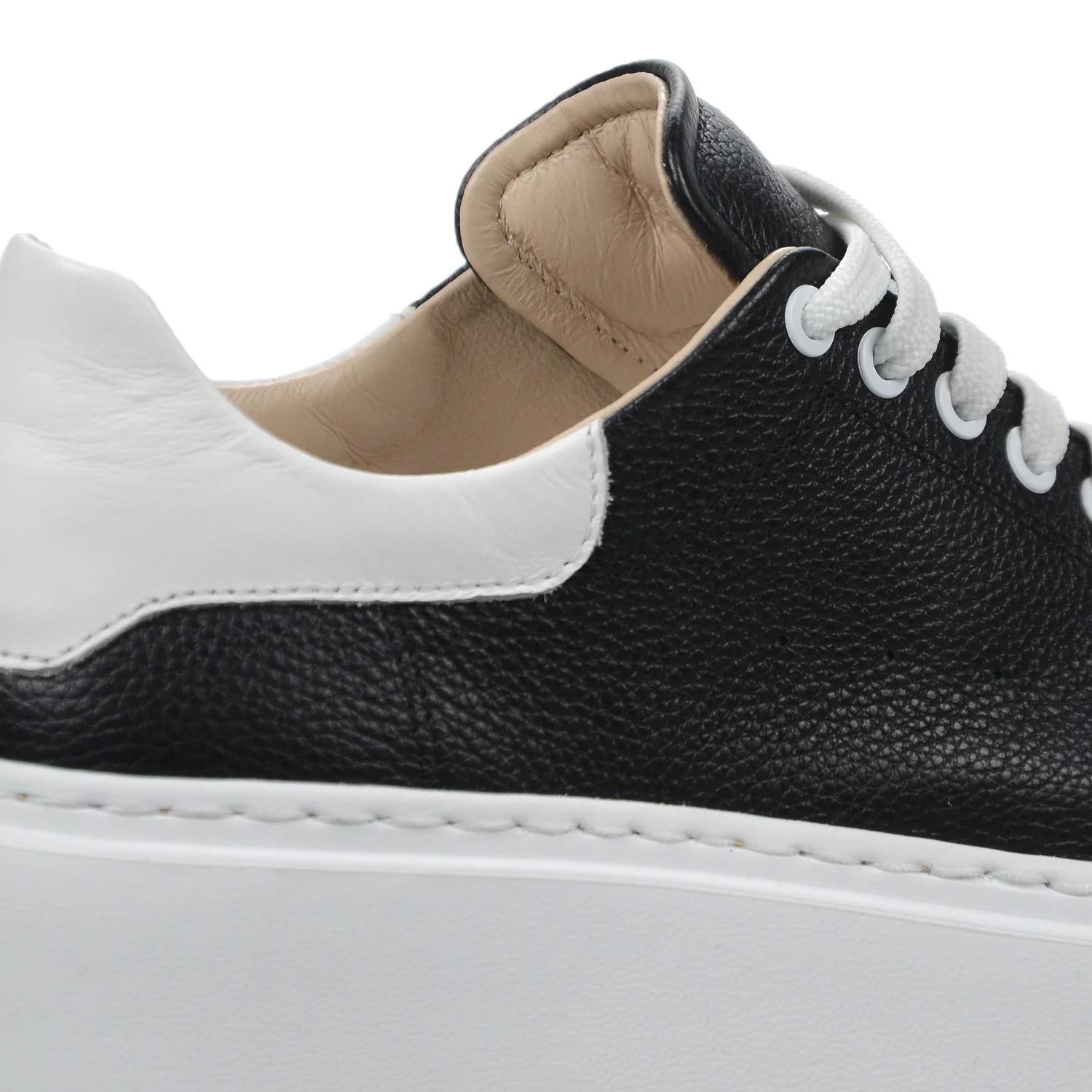 OLIVIA SHOES čierne tenisky s bielou pätou