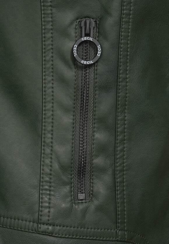 CECIL koženková bunda, zelená