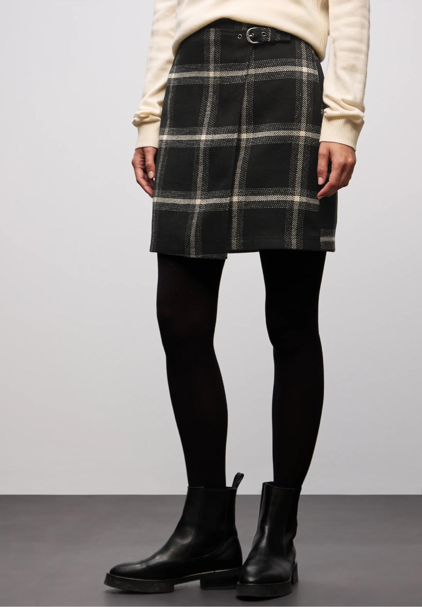 Street One karovaná zavinovacia sukňa