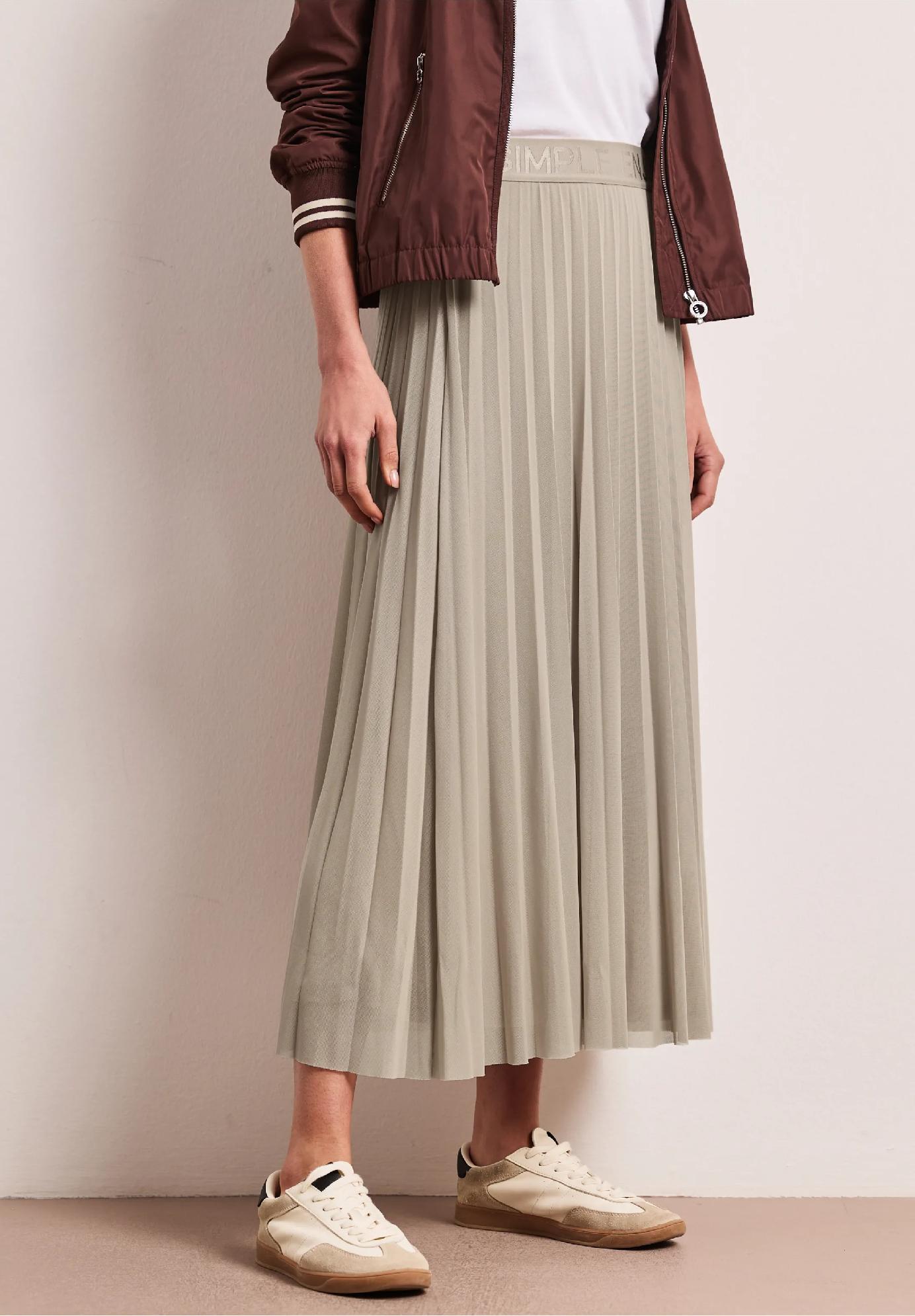 Street One midi sukňa z plisovanej sieťoviny