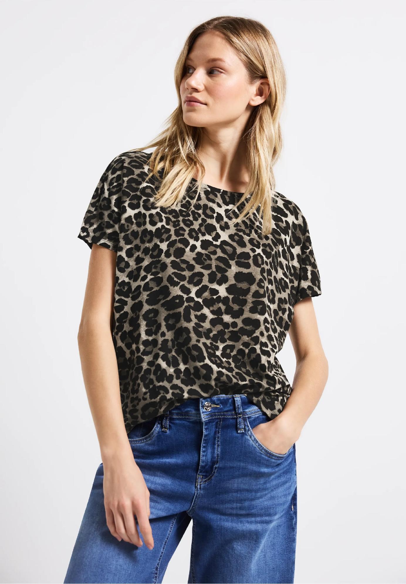 Street One tričko s leopardím vzorom CRISTA, čie