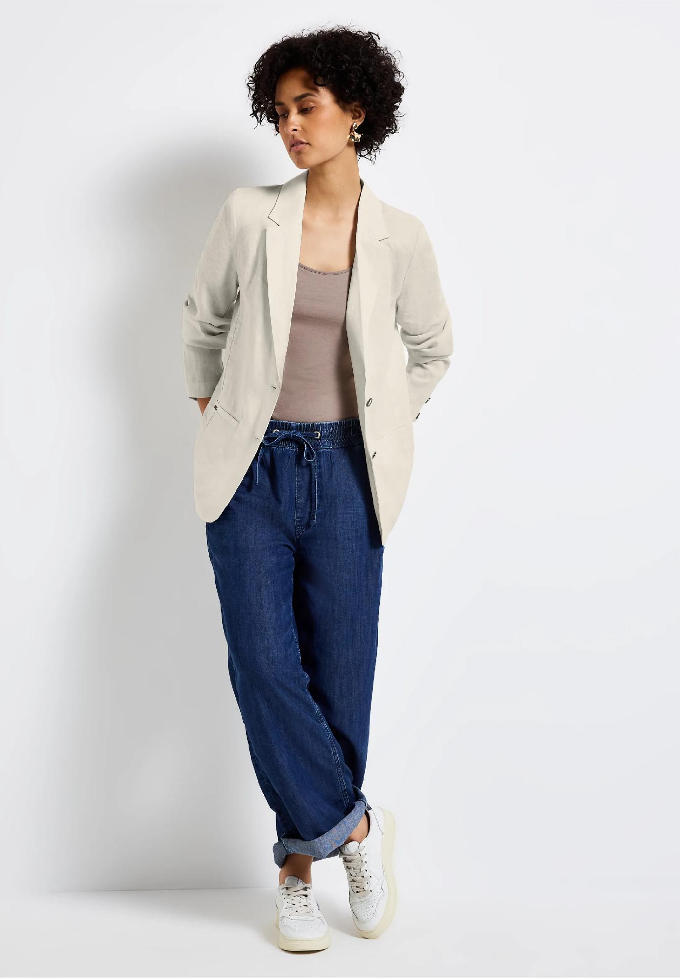 Street One dlhý ľanový blazer
