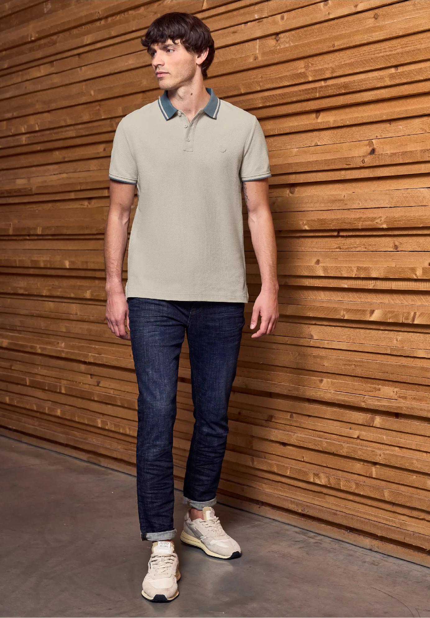 Street One MEN polo tričko so štruktúrou