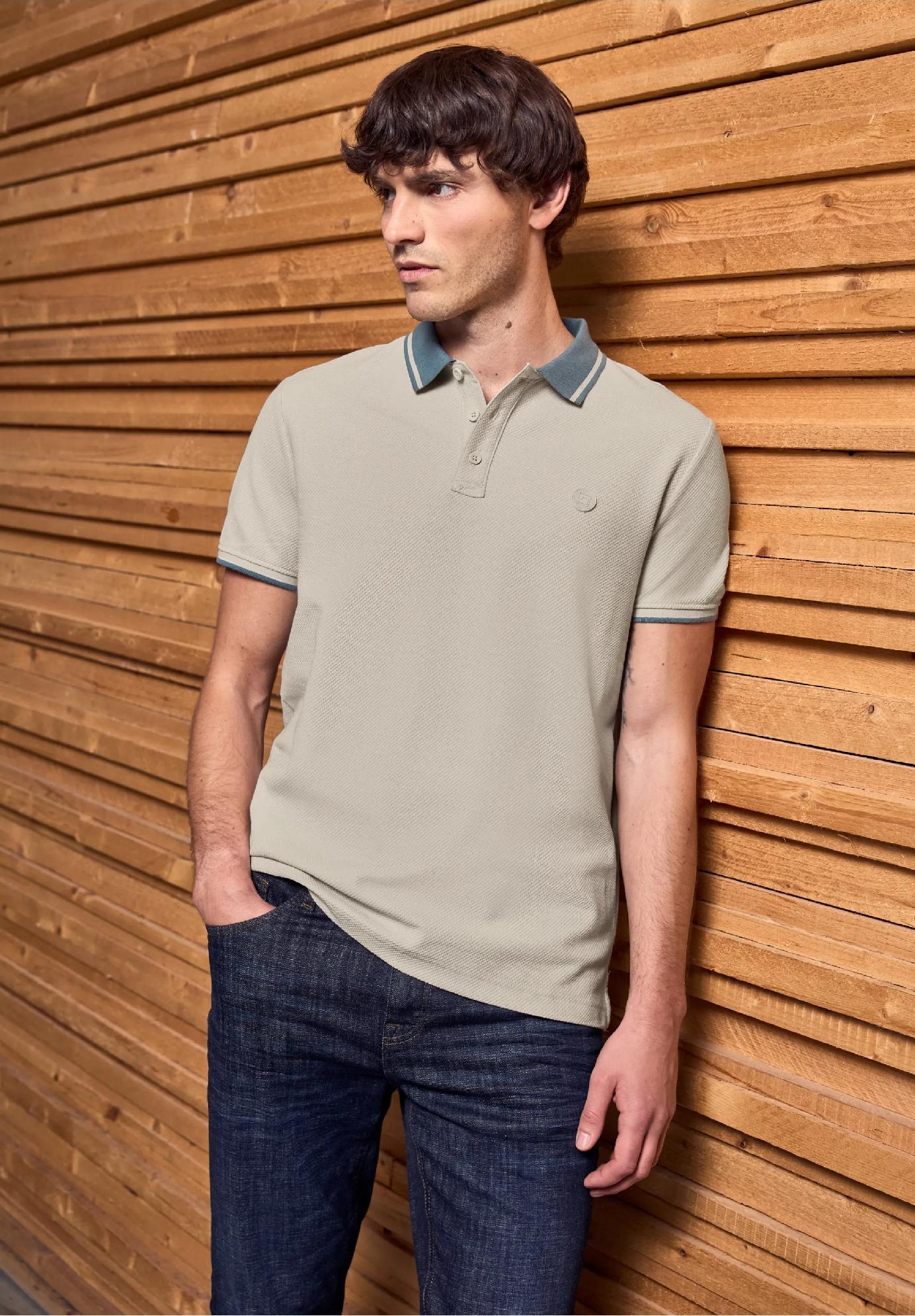 Street One MEN polo tričko so štruktúrou