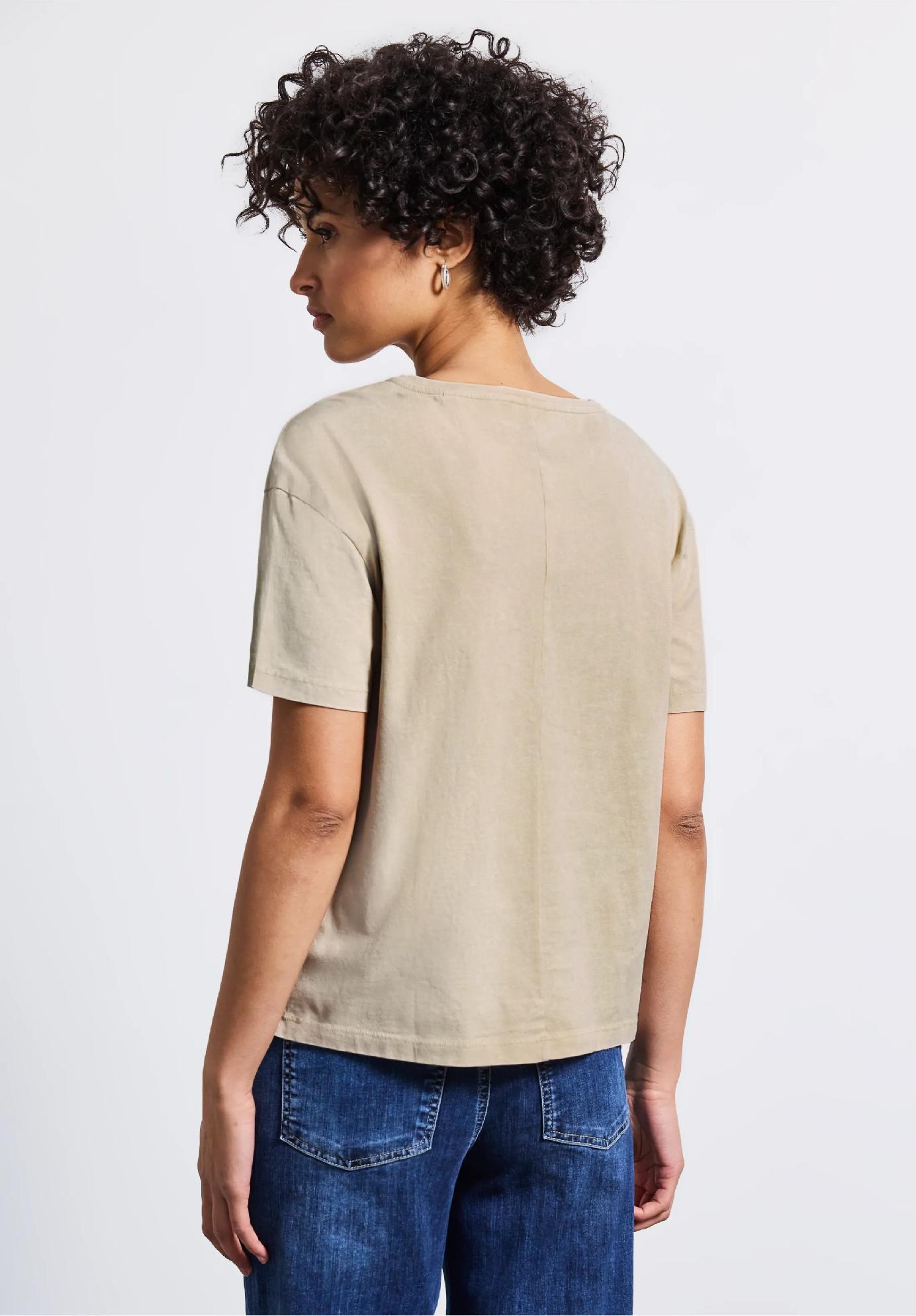 Street One tričko s ozdobnými kamienkami, bež