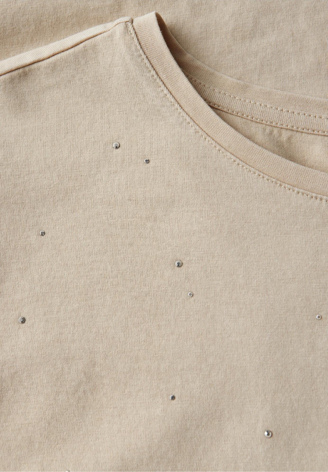 Street One tričko s ozdobnými kamienkami, bež