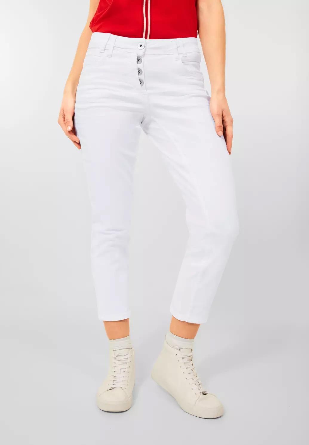 CECIL biele džínsy voľného strihu SCARLETT