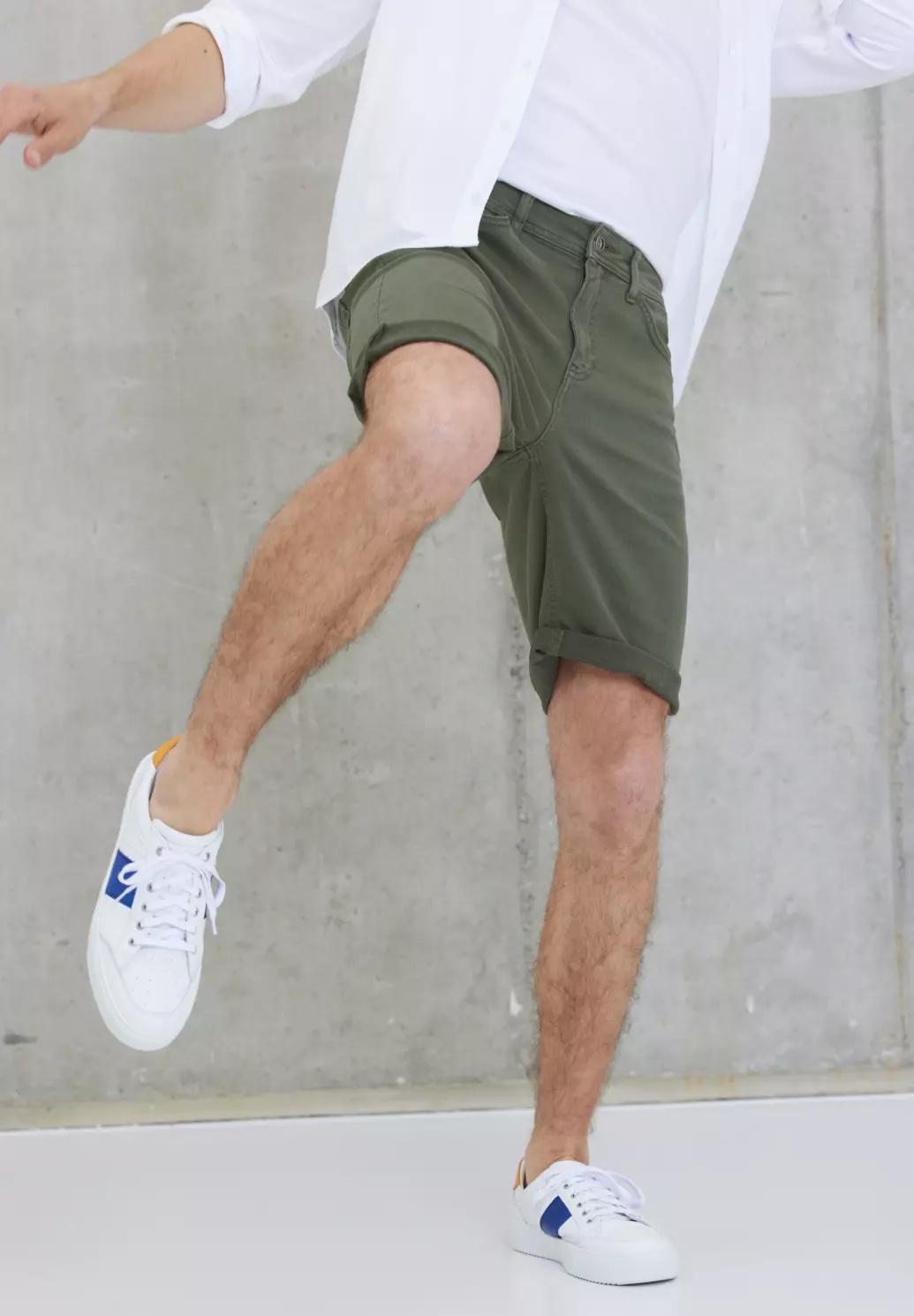 Street One MEN denim bermudy, zel.