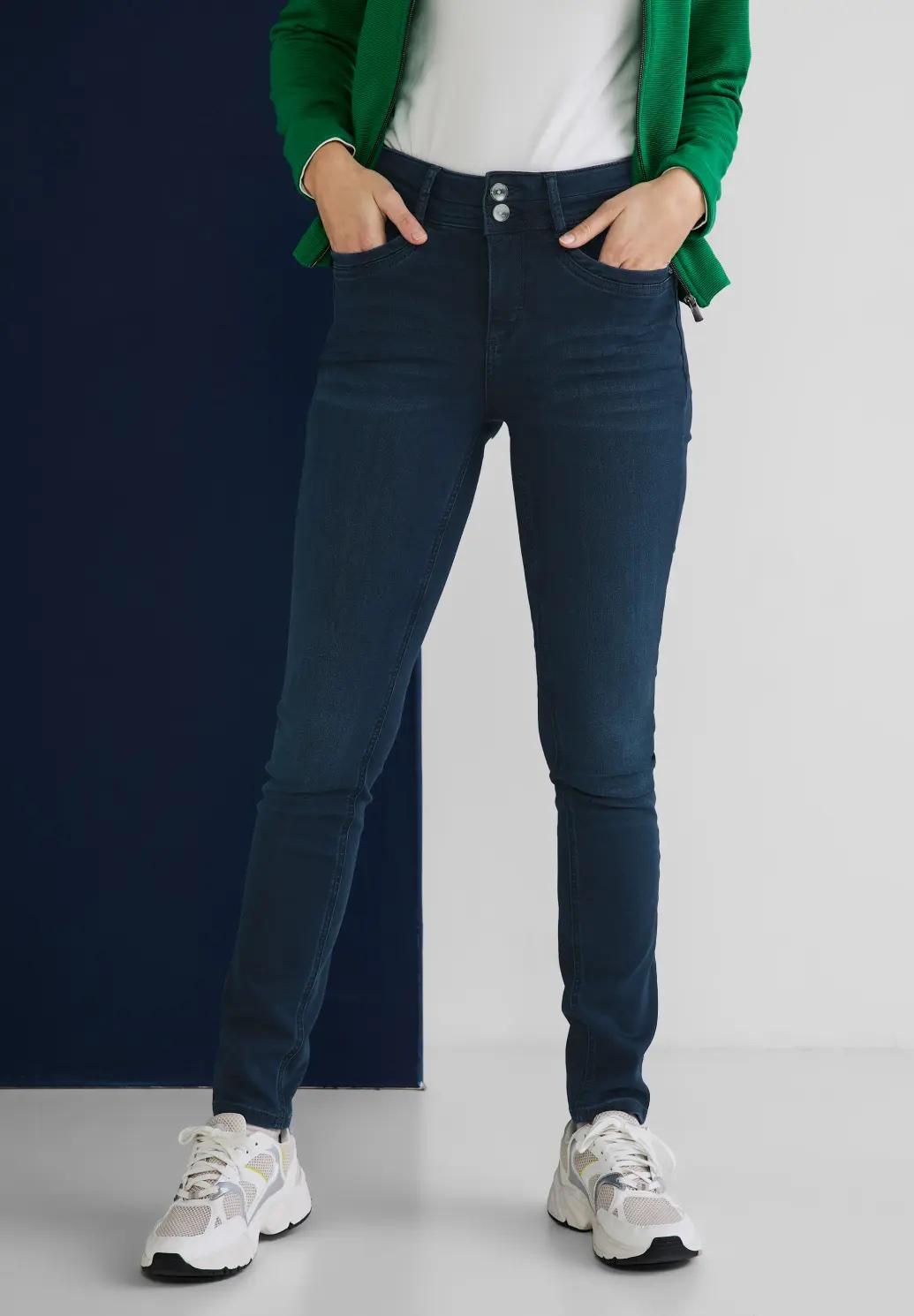 Street One slim fit džínsy YORK, modre