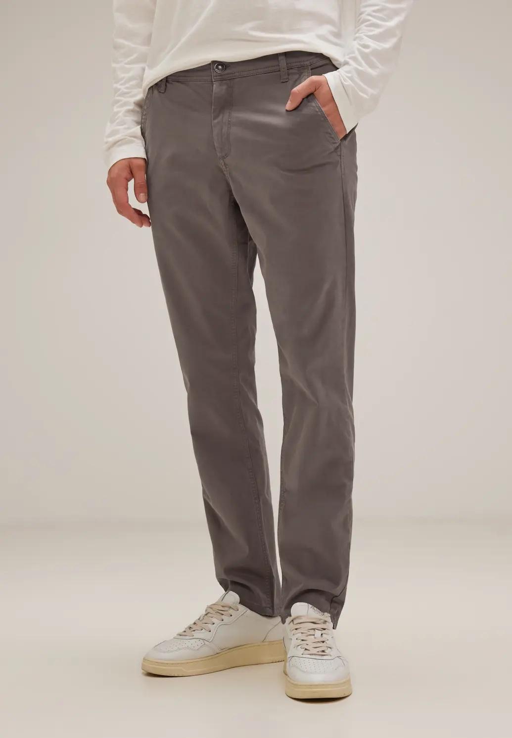 Street One MEN Twill nohavice bežného strihu, hne