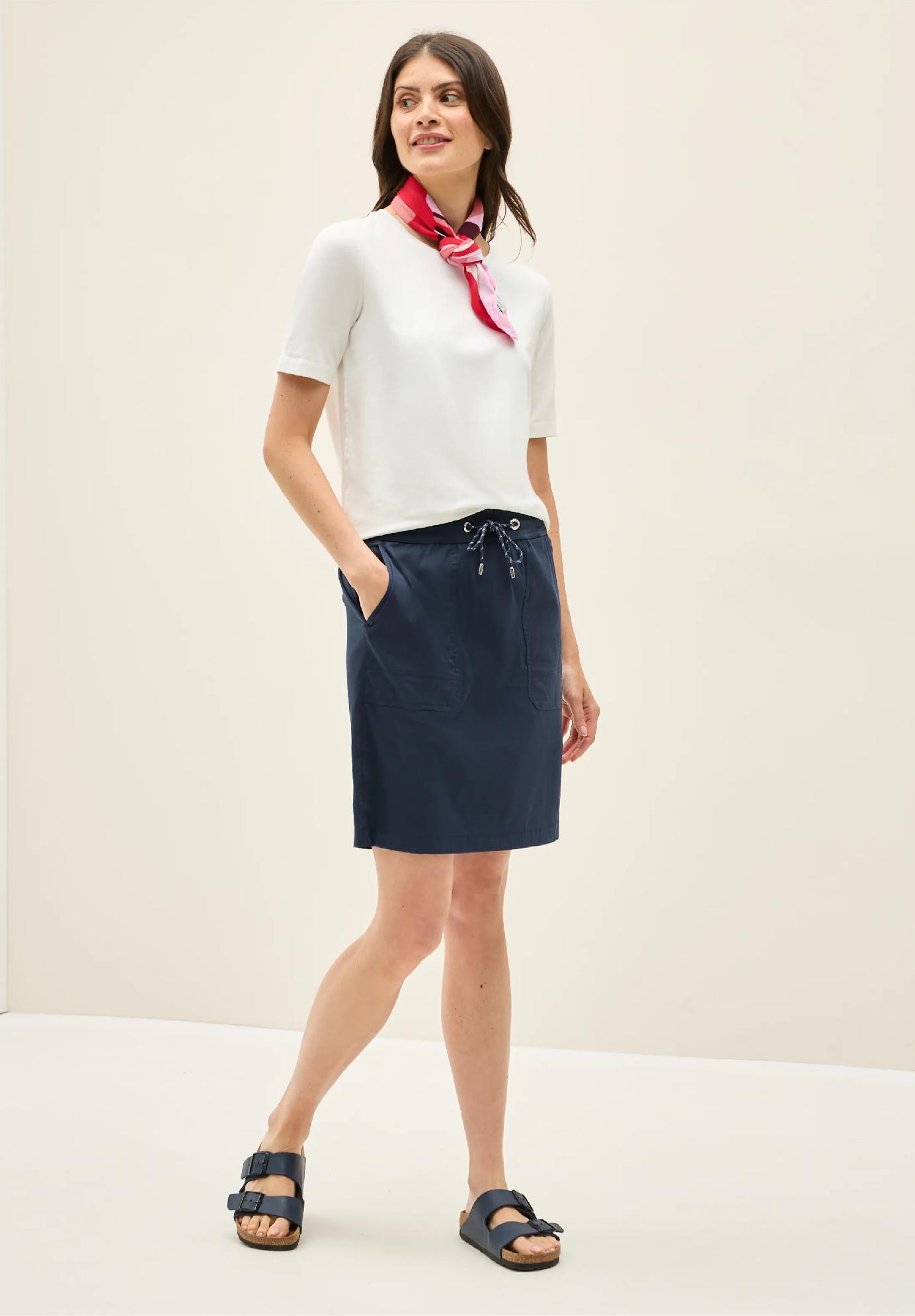 CECIL sukňa s jemnými pruhmi, mod