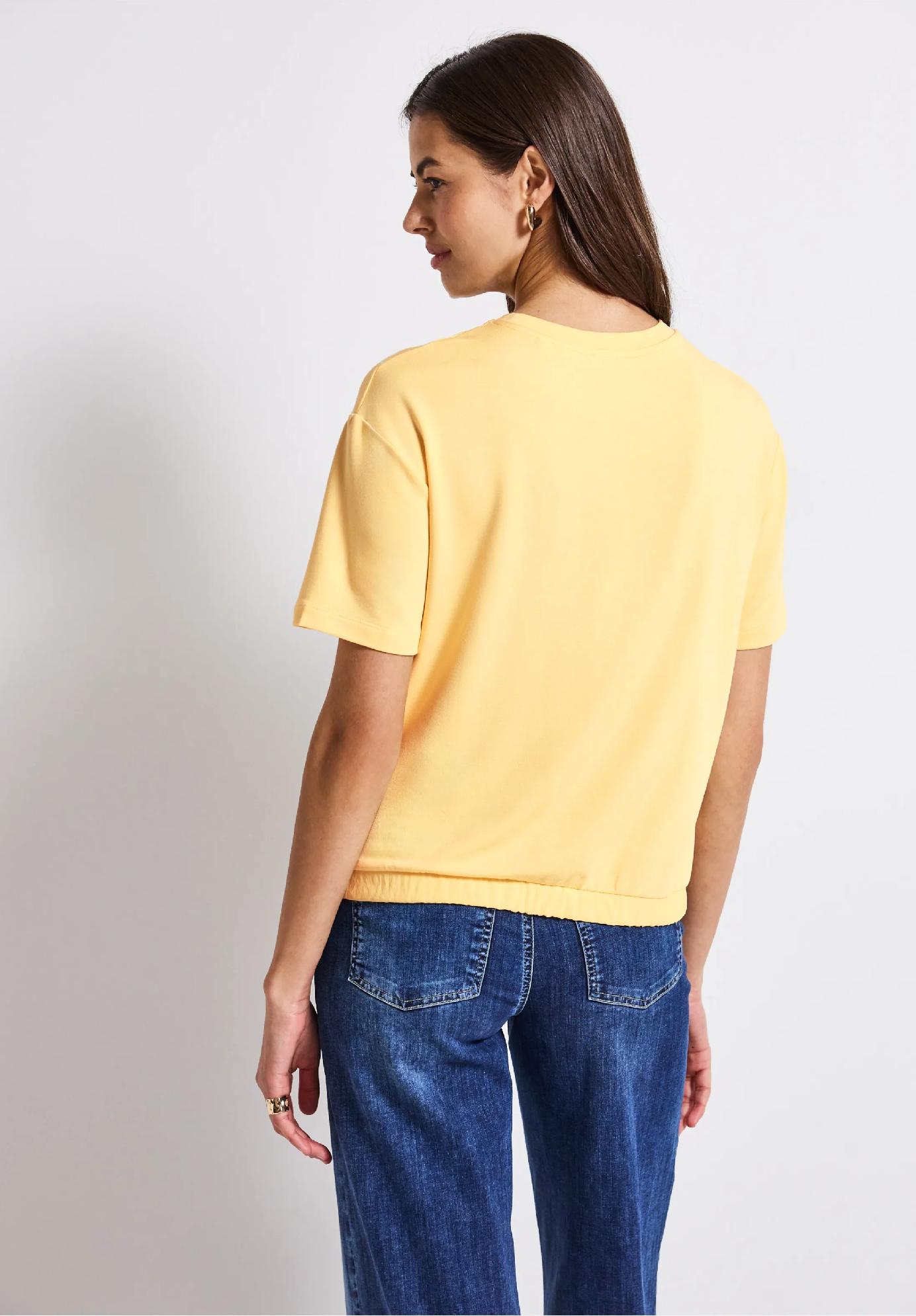 Street One tričko s náprsným vreckom, žlt