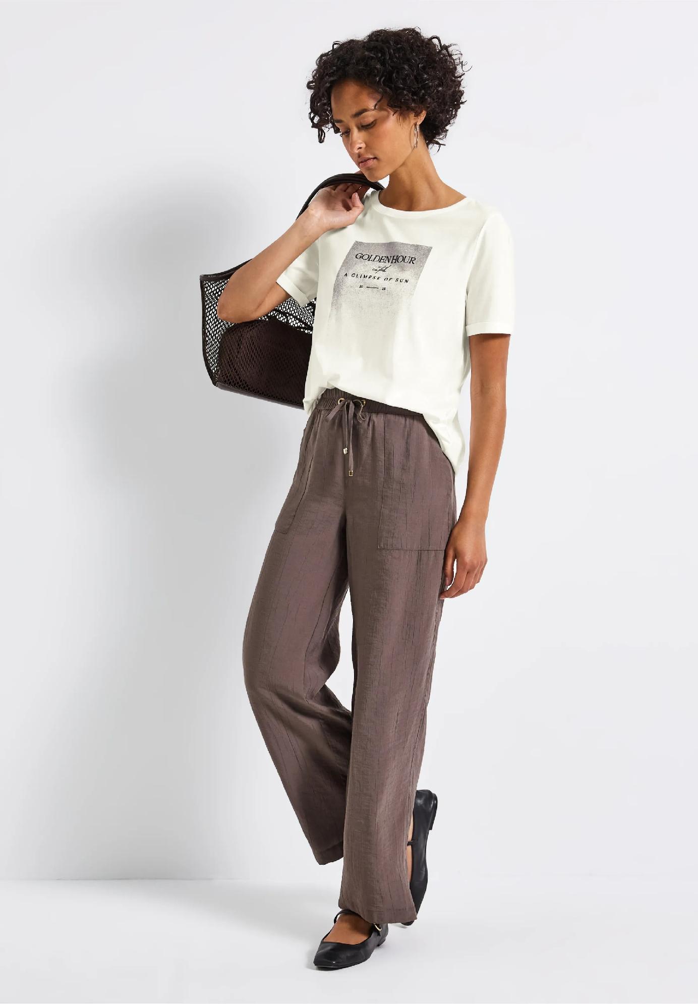 Street One tričko s trblietavou potlačou, smo